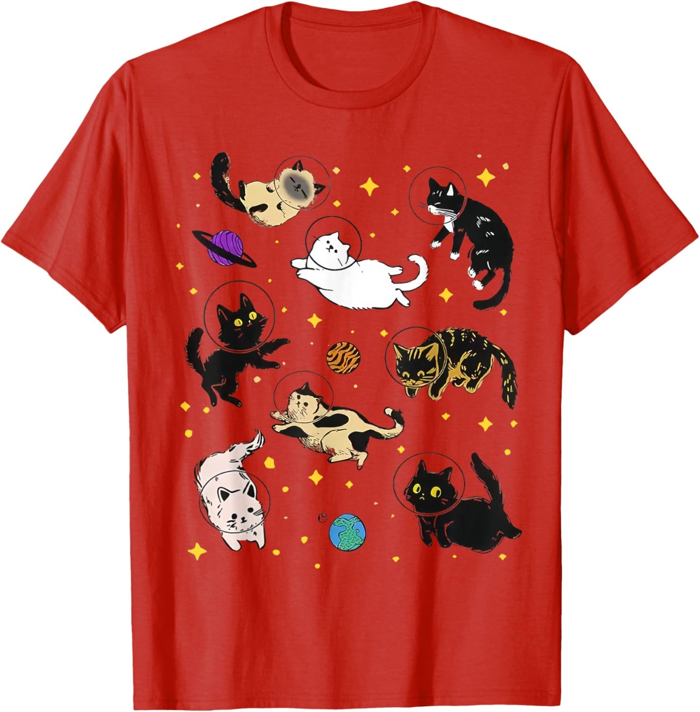 Funny Catsa Cat Astronauts Kitten Space Women Girls Kids Men