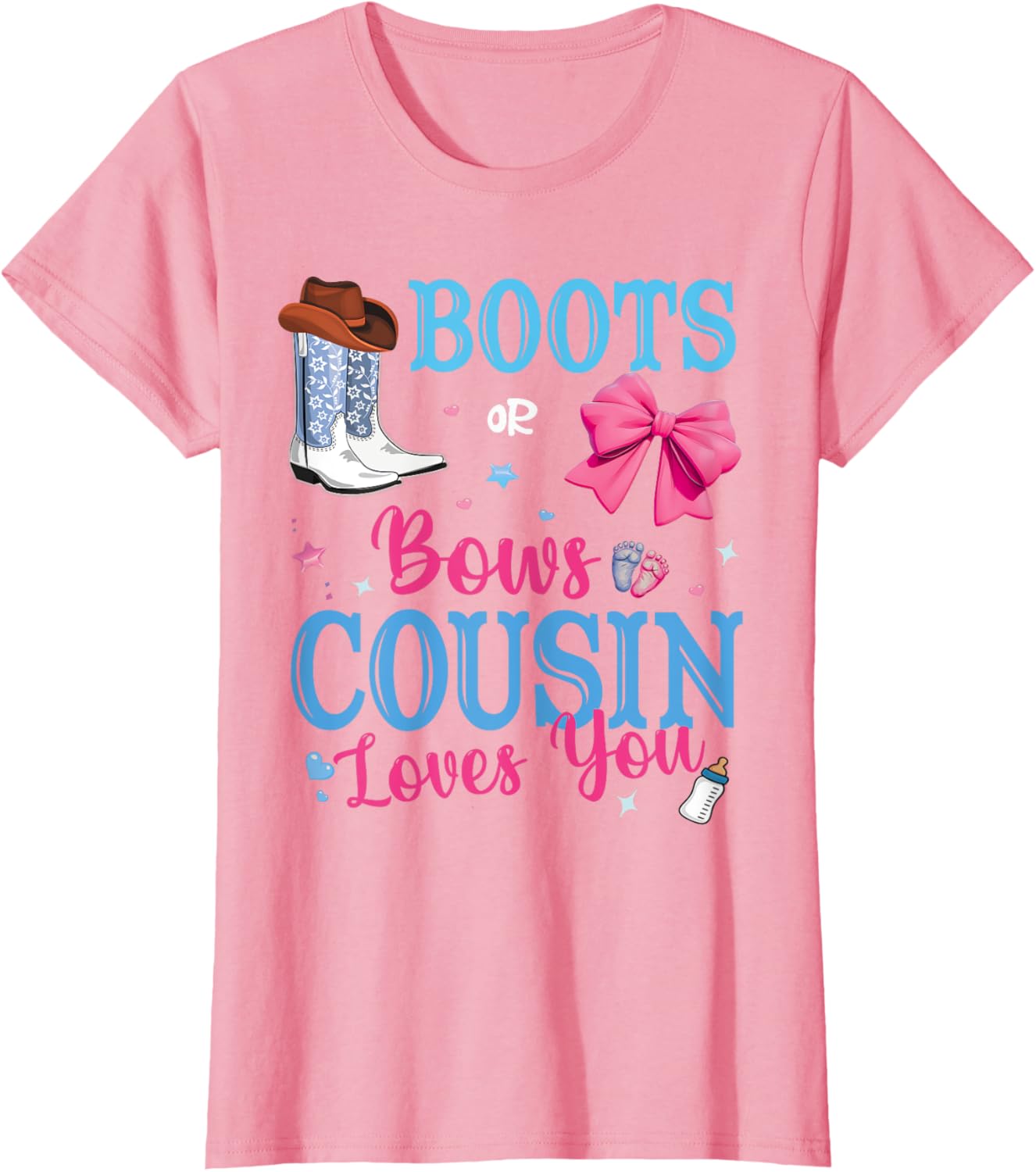 Boots Or Bows Cousin Loves You Gender Reveal Party Family