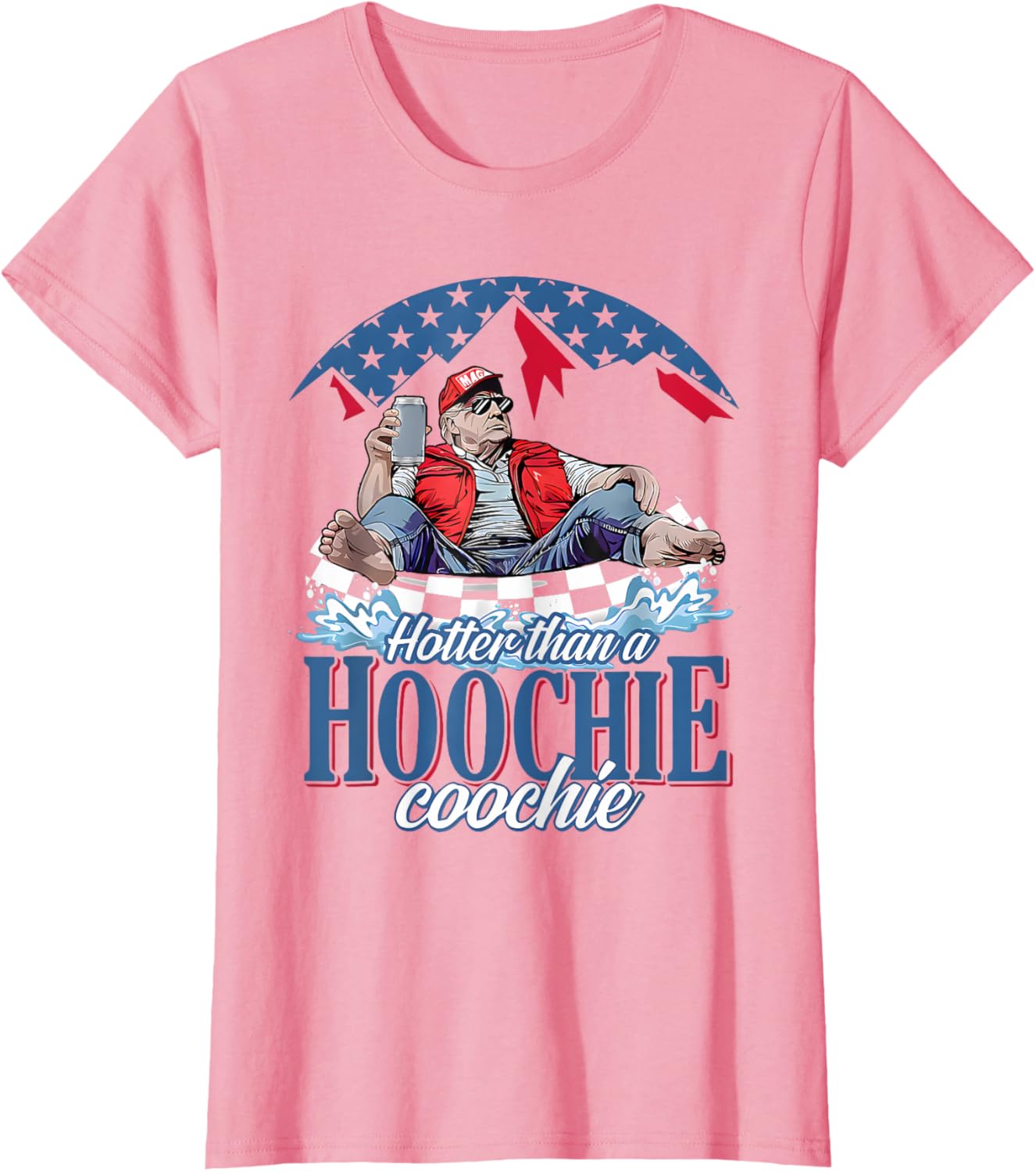 Hotter Than A Hoochie Coochie Funny Trump Summer Beer