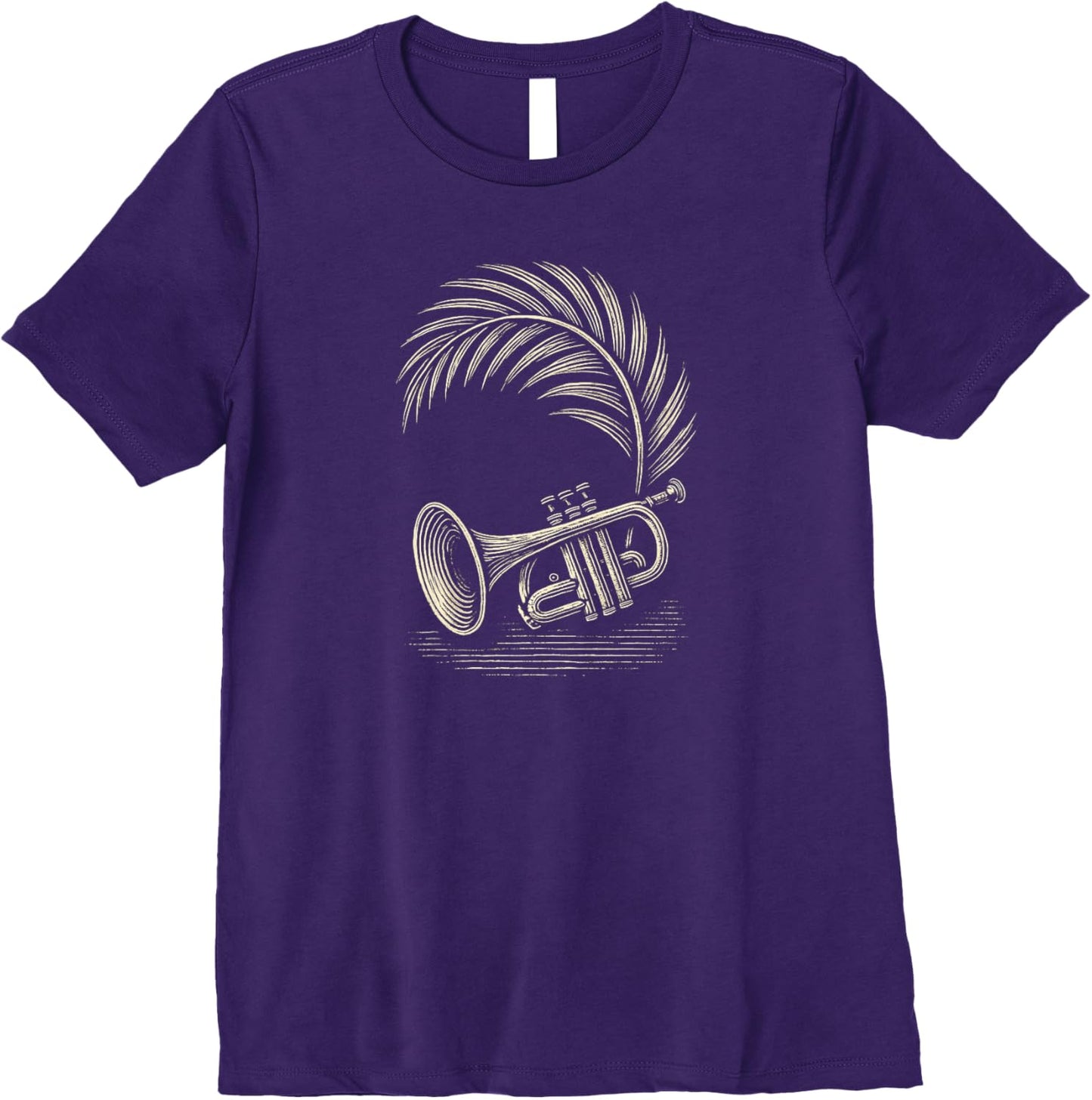 Woodcut Trumpet Palm Premium