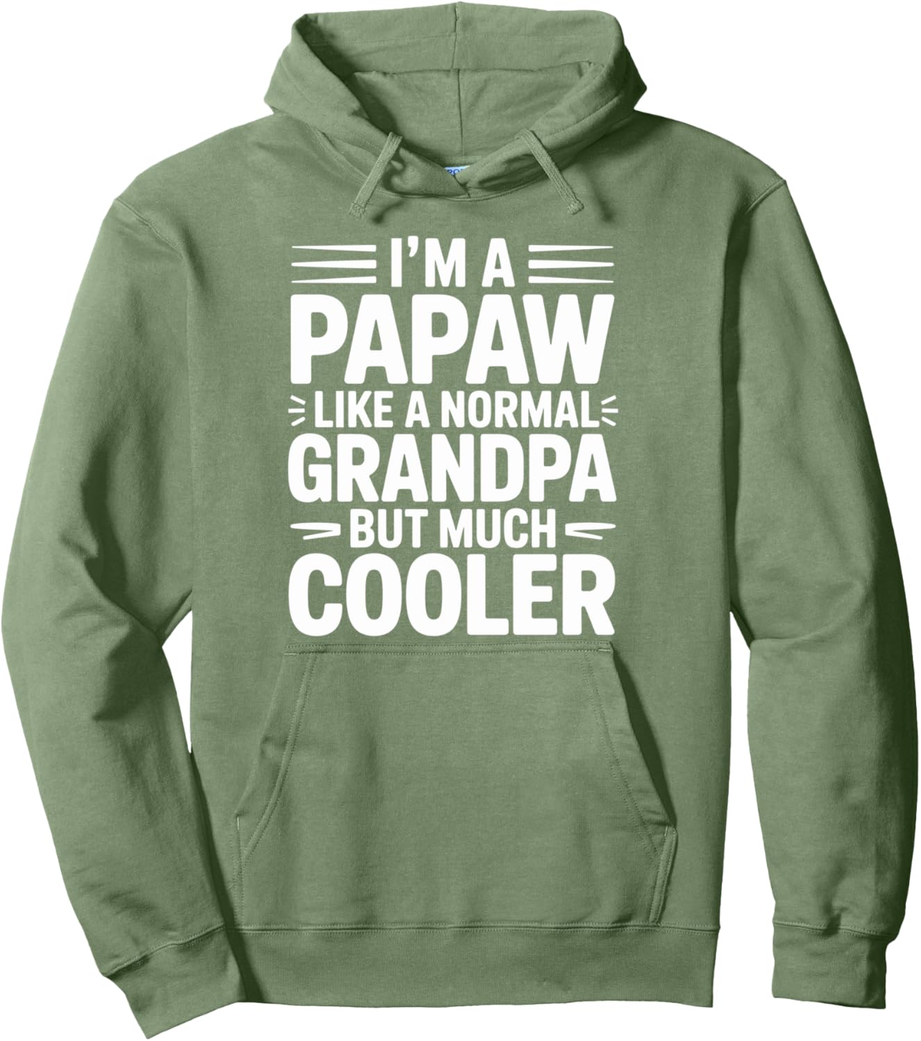 Papaw Like a Grandpa Only Cooler Southern Grandfather Pullover Hoodie