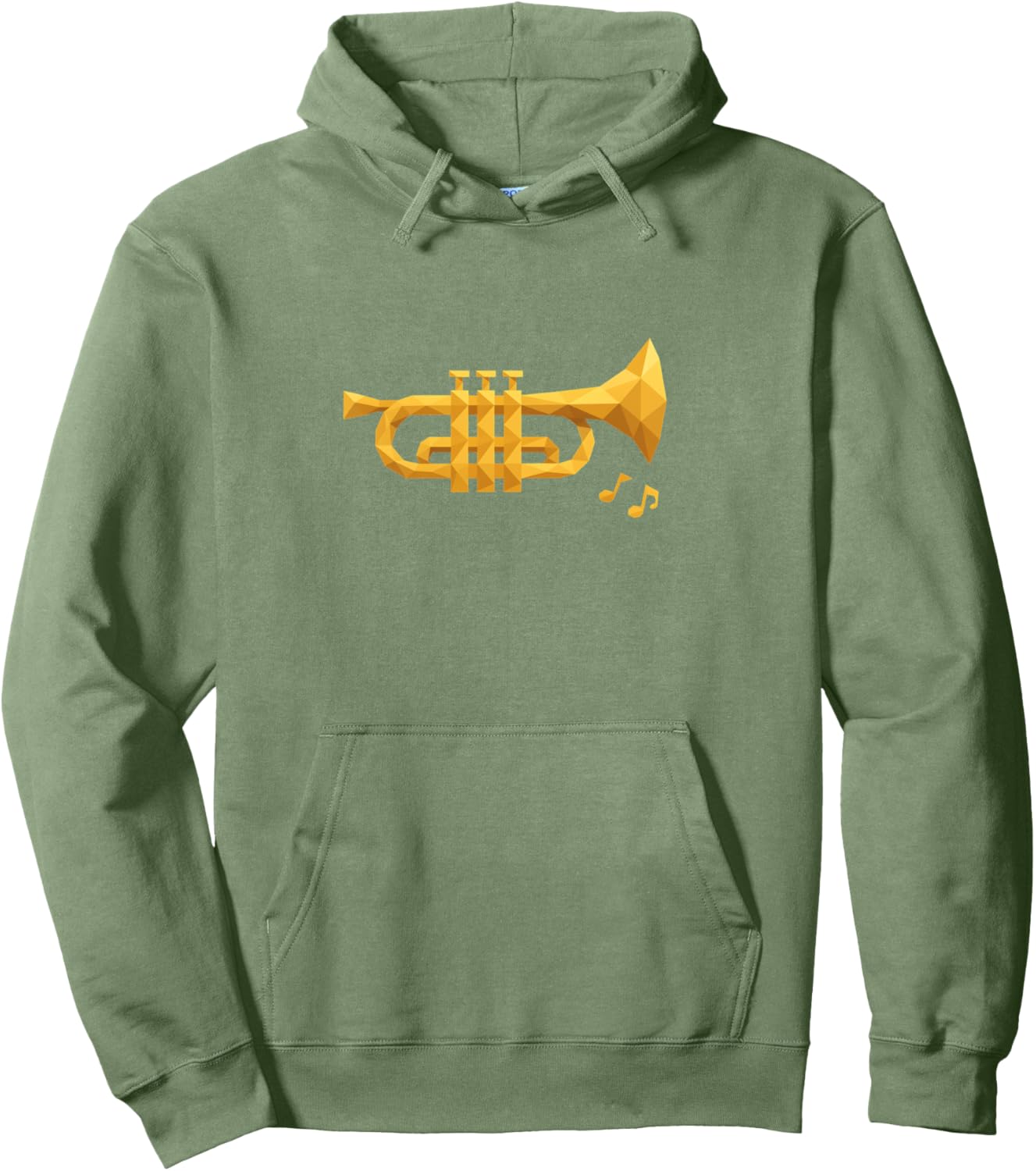 Low Poly Trumpet Pullover Hoodie