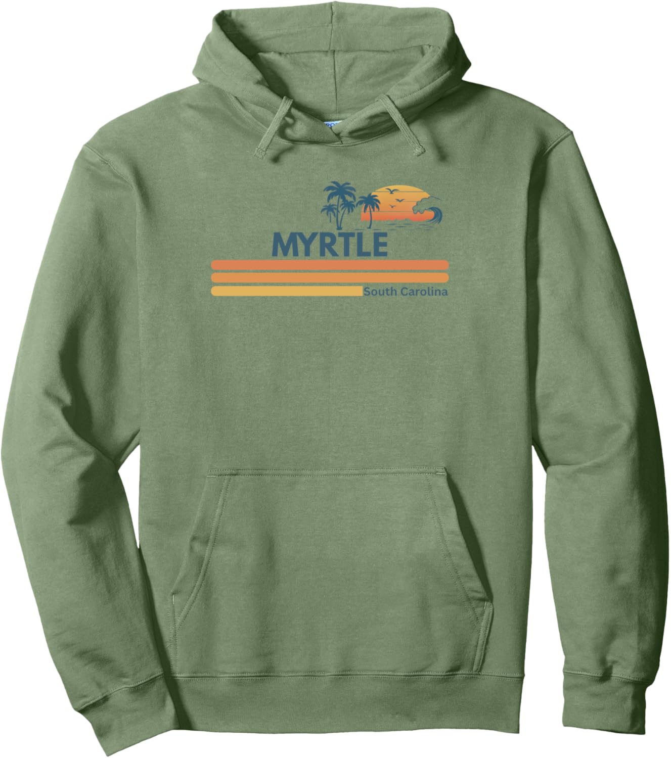 Myrtle Beach South Carolina Summer Palm Tree Men Women Pullover Hoodie