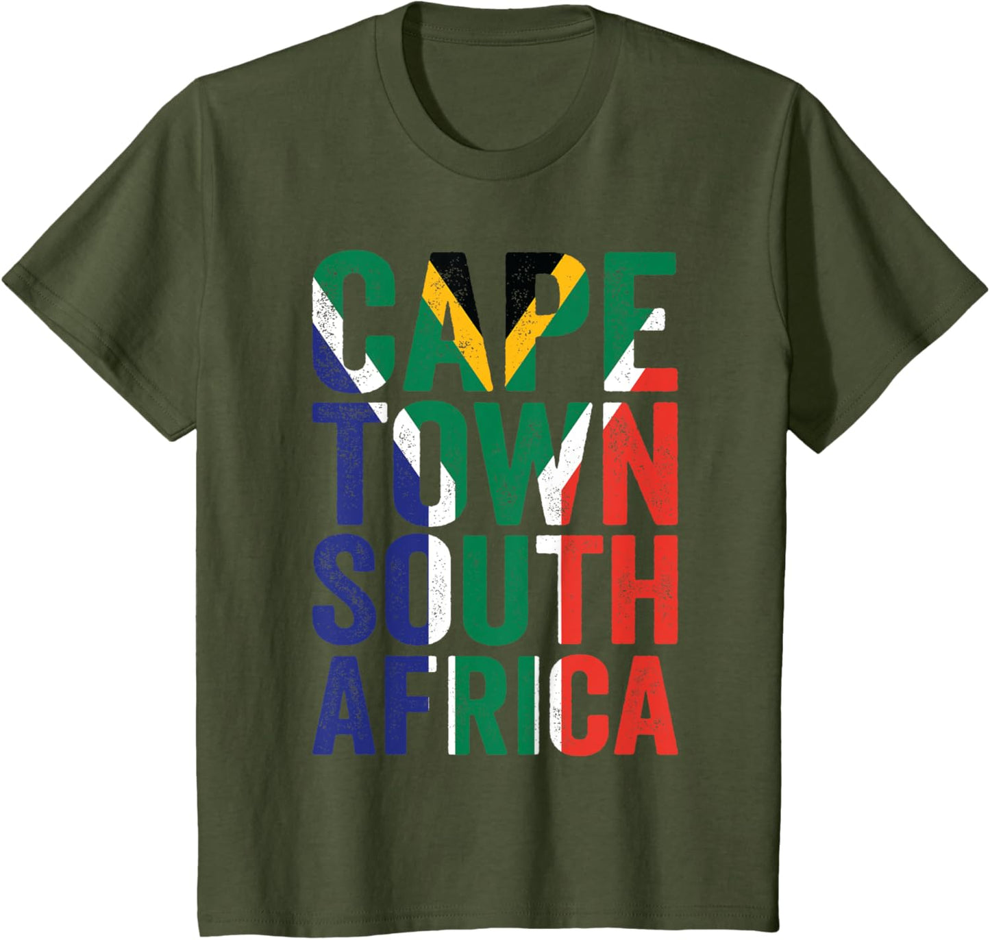 Cape Town South Africa Retro Flag Travel Vacation Souvenir