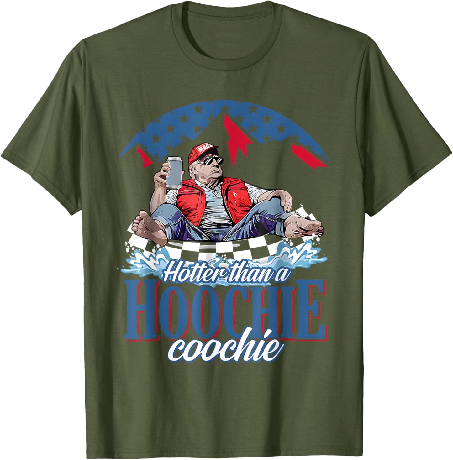 Hotter Than A Hoochie Coochie Funny Trump Summer Beer