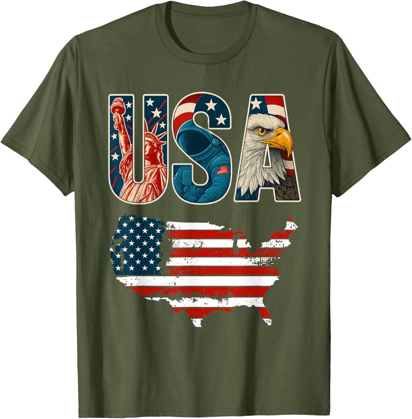USA US Patriotic 4th of July America Flag Freedom Eagle