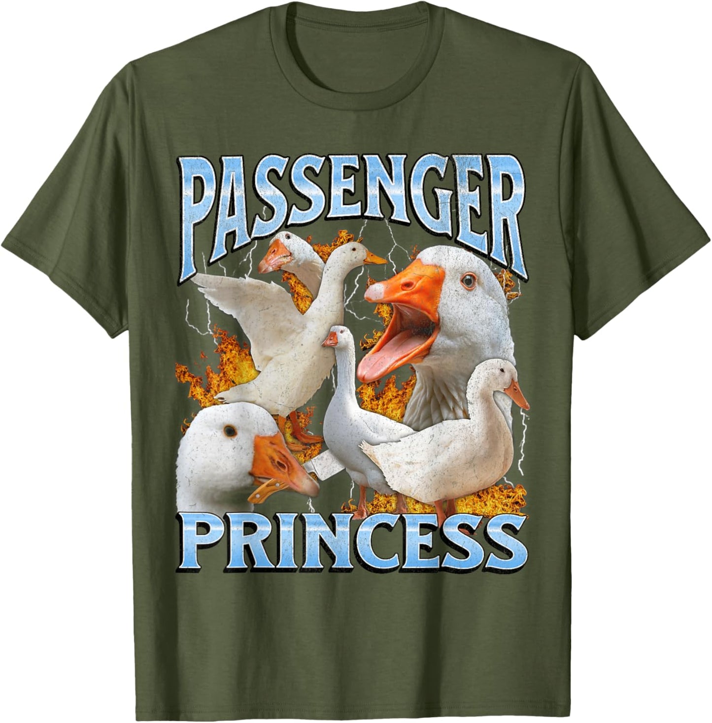 Passenger Princess Funny Goose Meme Bootleg Y2K Graphic