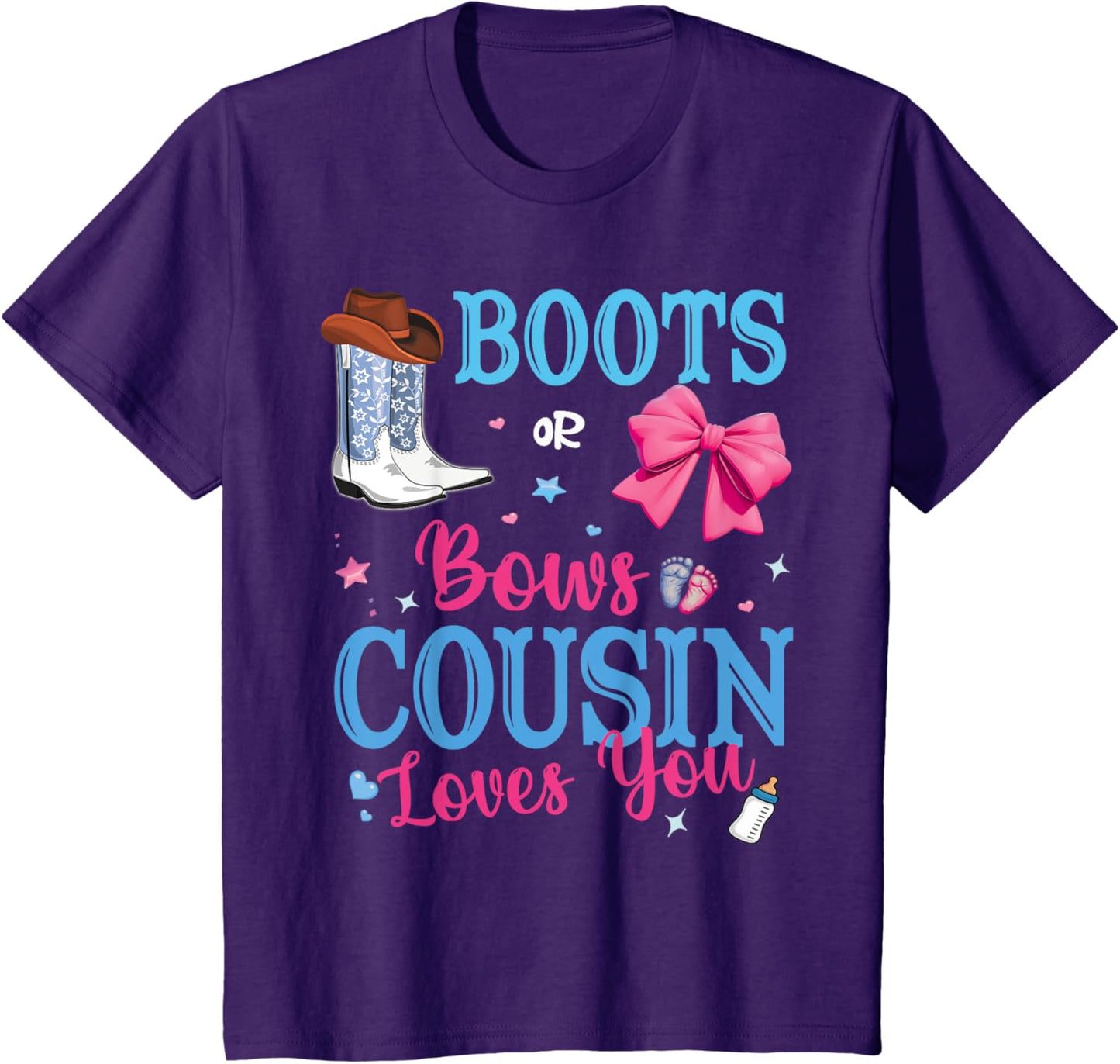 Boots Or Bows Cousin Loves You Gender Reveal Party Family