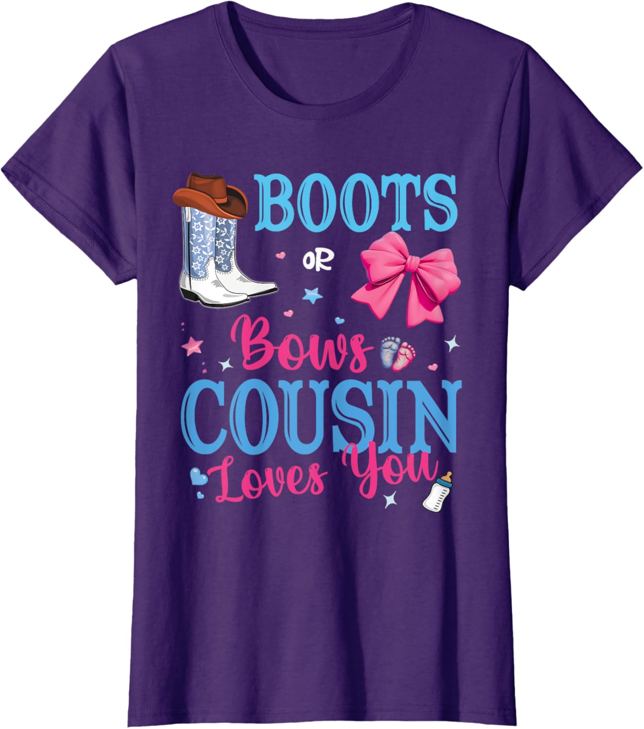 Boots Or Bows Cousin Loves You Gender Reveal Party Family