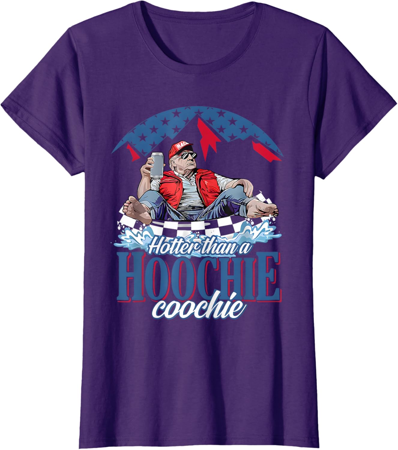 Hotter Than A Hoochie Coochie Funny Trump Summer Beer