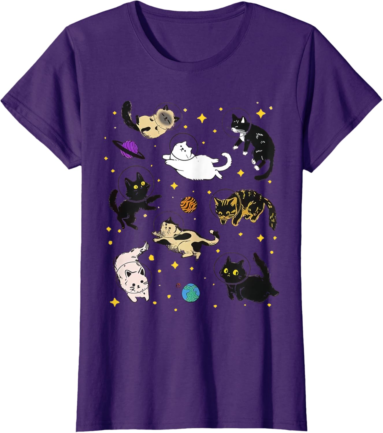 Funny Catsa Cat Astronauts Kitten Space Women Girls Kids Men