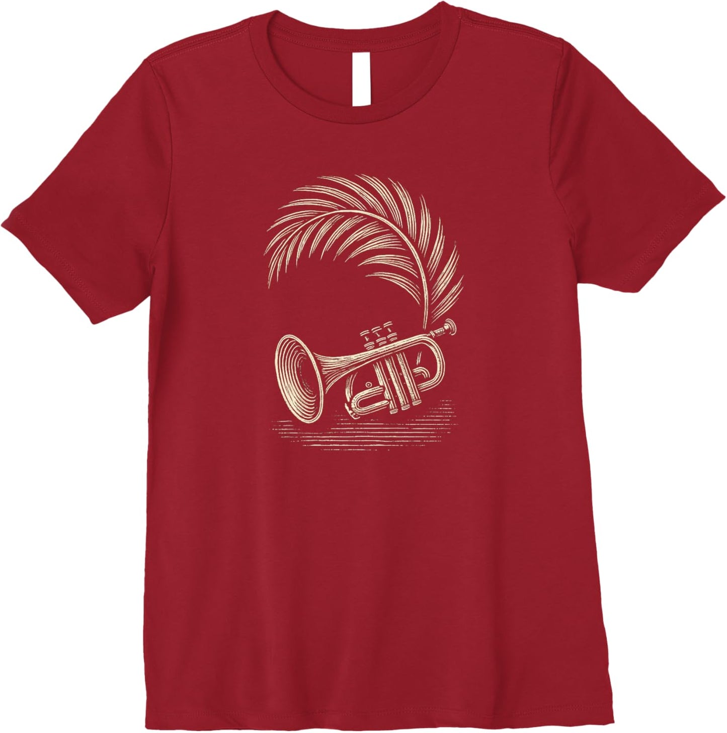 Woodcut Trumpet Palm Premium