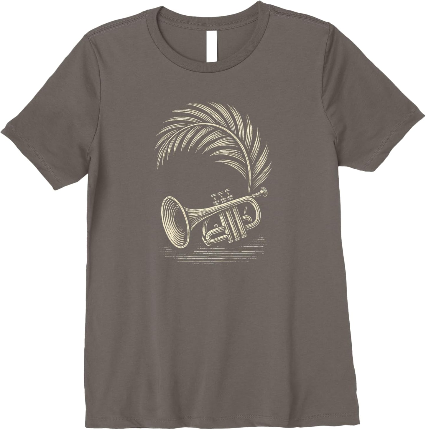 Woodcut Trumpet Palm Premium