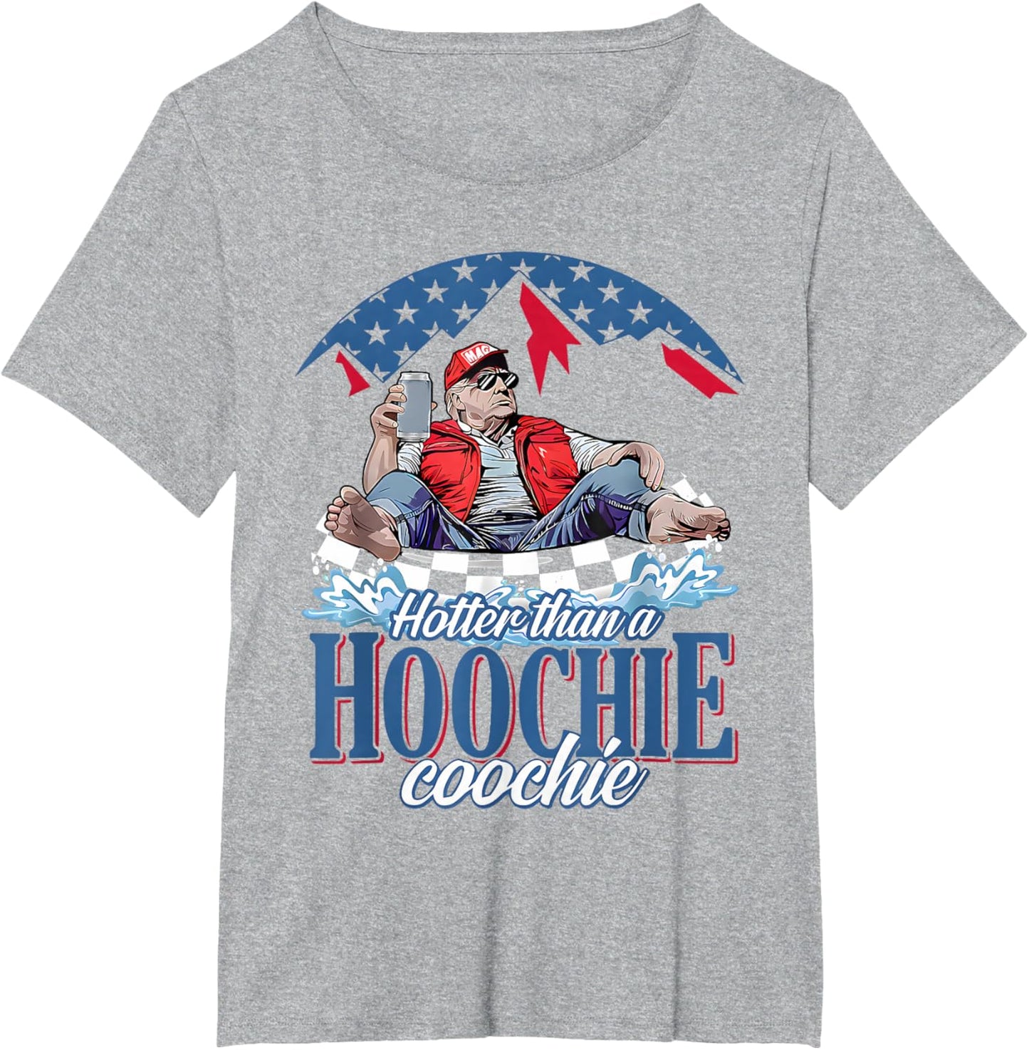Hotter Than A Hoochie Coochie Funny Trump Summer Beer
