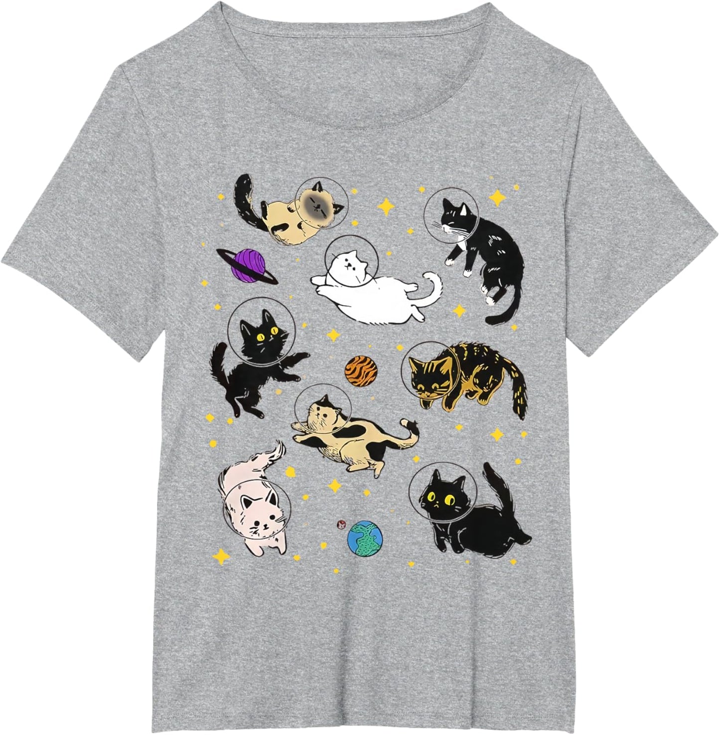 Funny Catsa Cat Astronauts Kitten Space Women Girls Kids Men