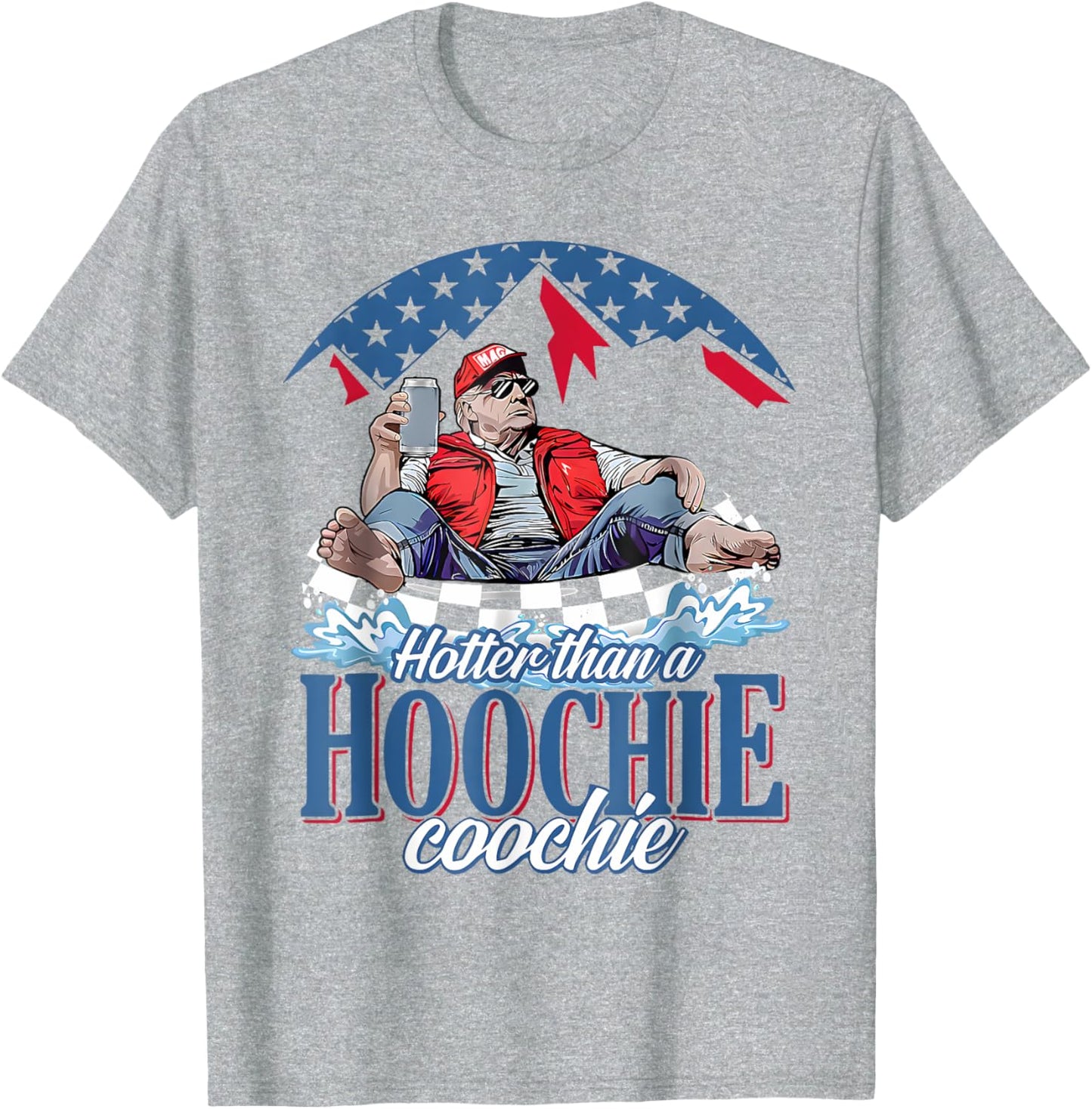 Hotter Than A Hoochie Coochie Funny Trump Summer Beer