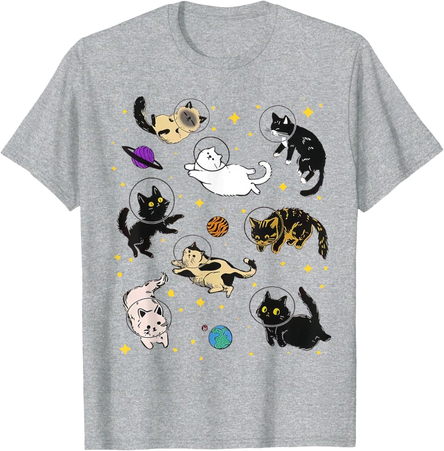Funny Catsa Cat Astronauts Kitten Space Women Girls Kids Men