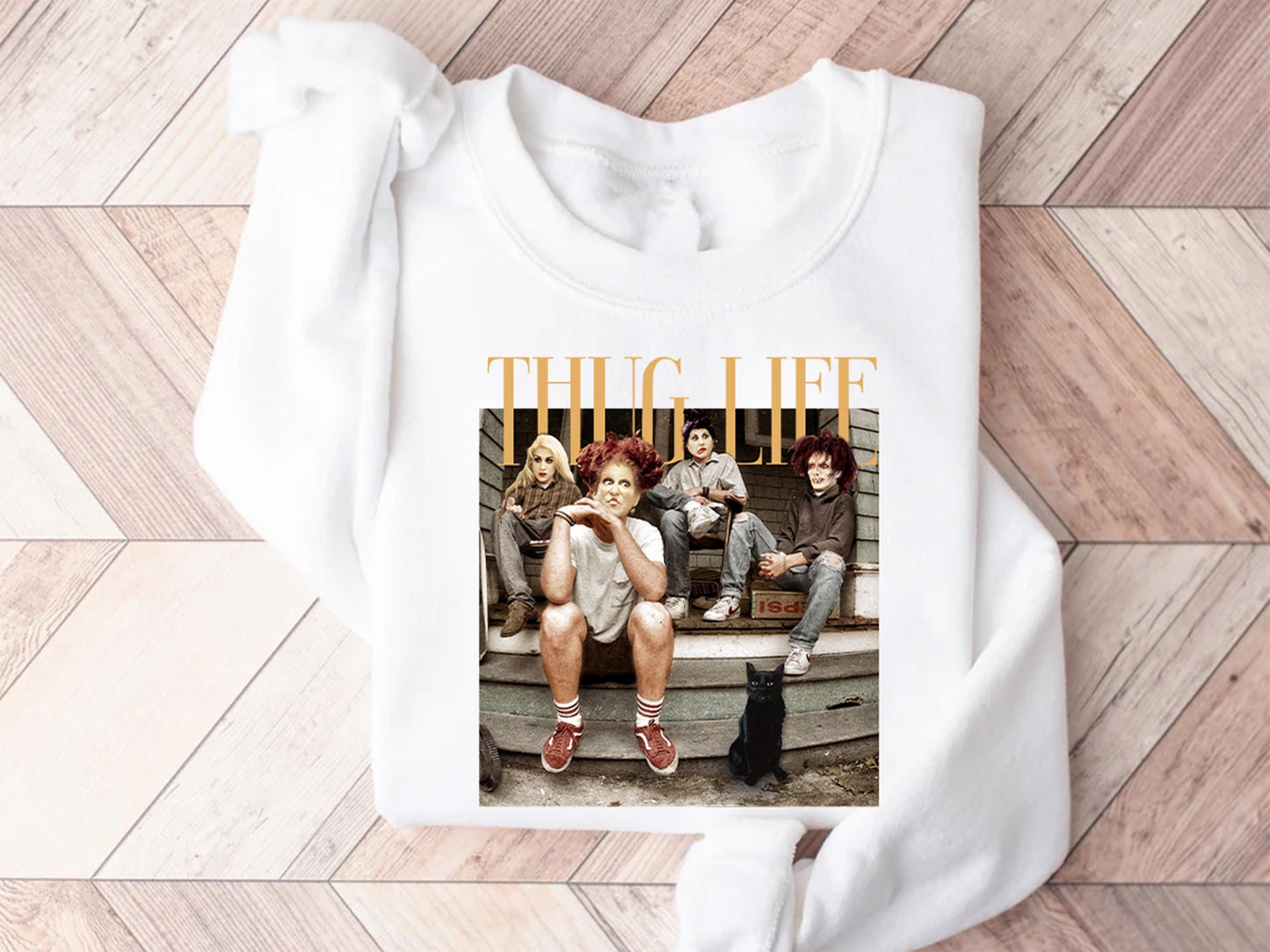 Thug Life Bad Witches Sweatshirt, Retro Sanderson Sisters Shirt, Thug Life Halloween Sweater, Bad Witches T-Shirt