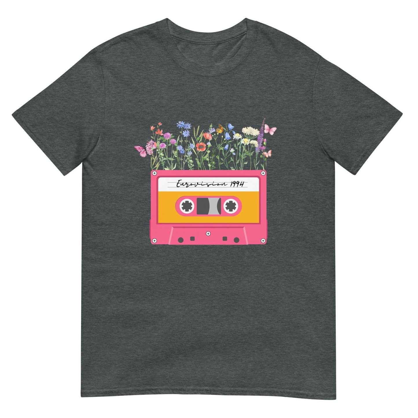 Eurovison Song contest Vintage unisex flower T-shirt Eurovision 2025 ESC Fans Flower T-Shirt