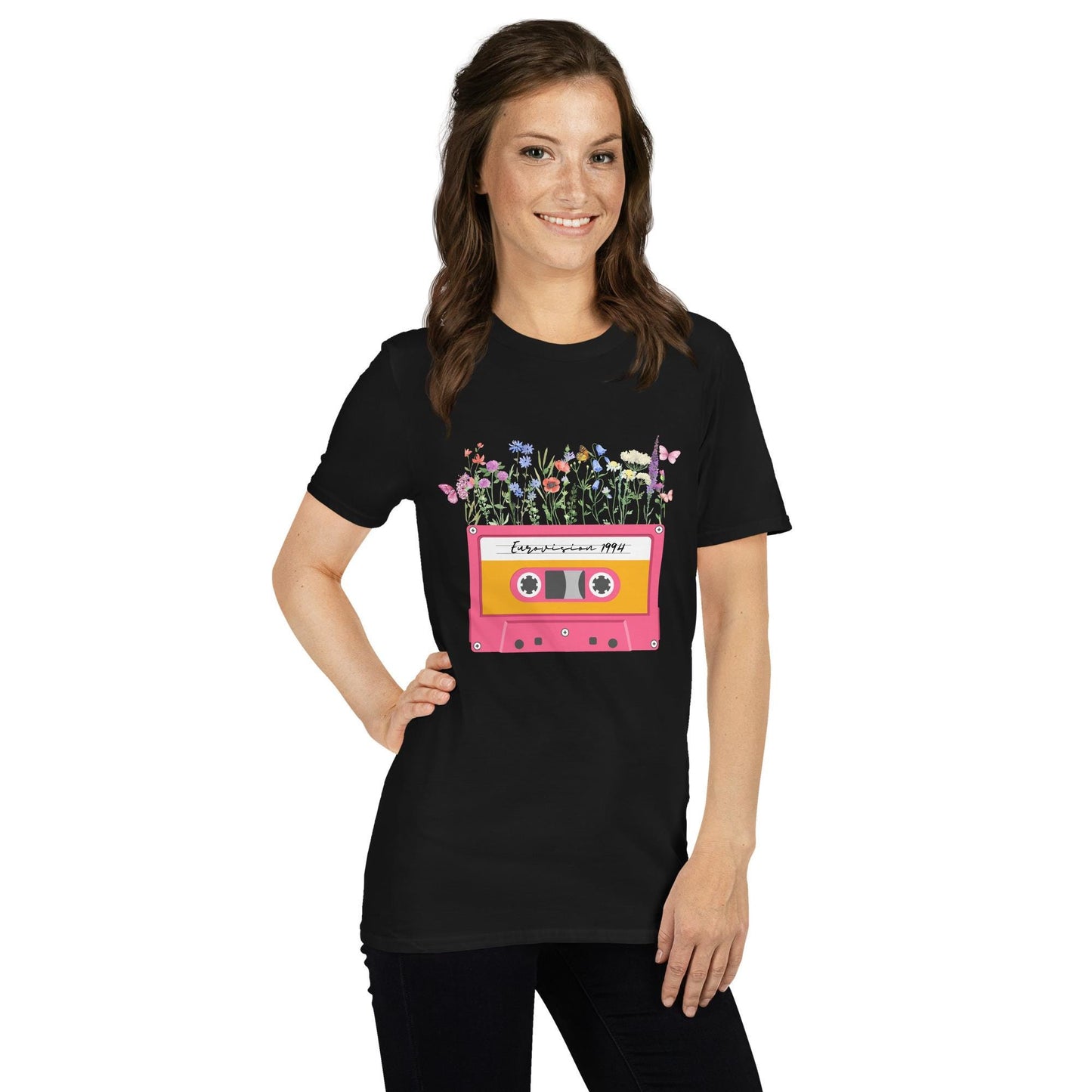 Eurovison Song contest Vintage unisex flower T-shirt Eurovision 2025 ESC Fans Flower T-Shirt