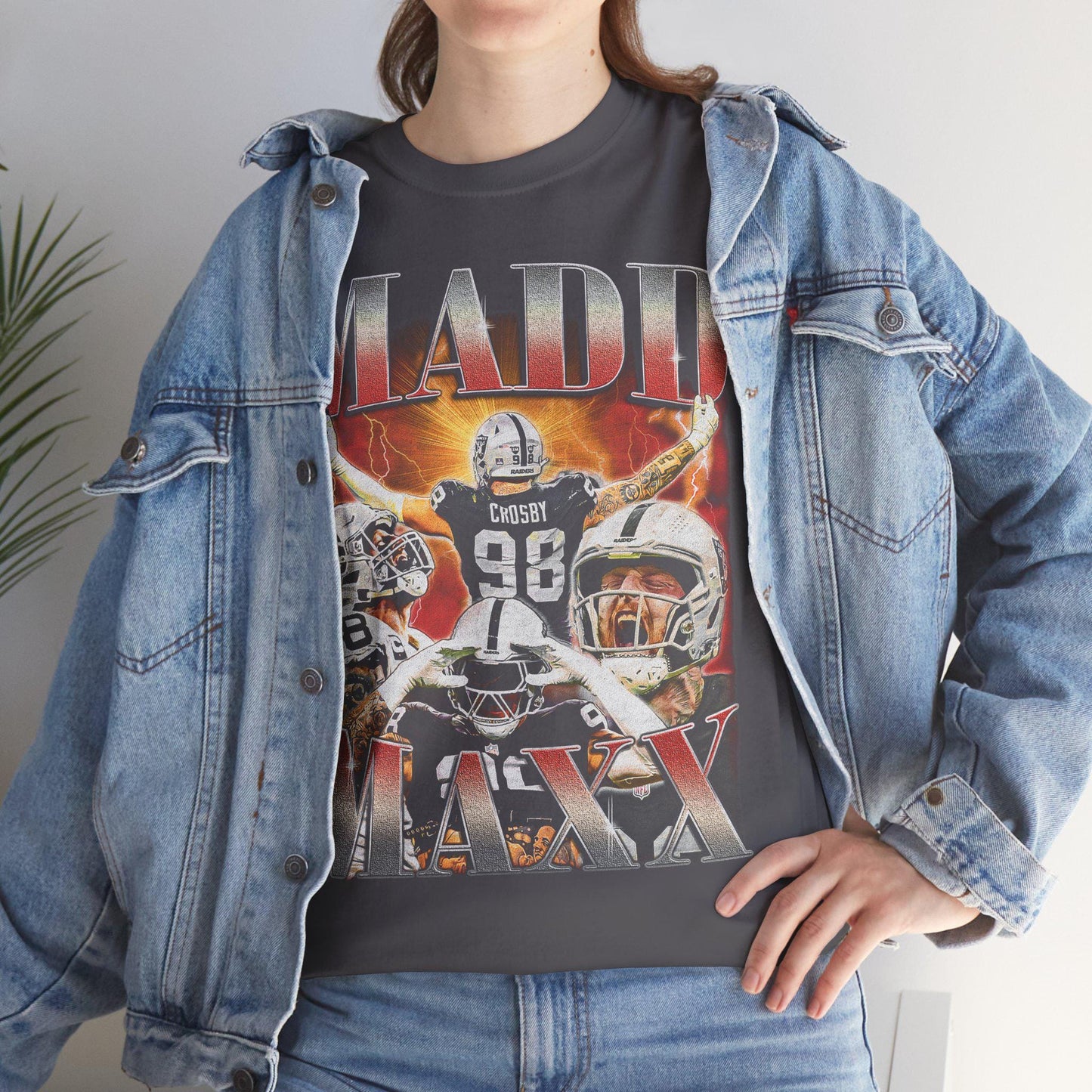 MADD Maxx Crosby Vintage Shirt, Maxx Crosby Retro 90s Tshirt, Maxx Crosby Bootleg Tee, Maxx Crosby Sweater, Raiders Crosby
