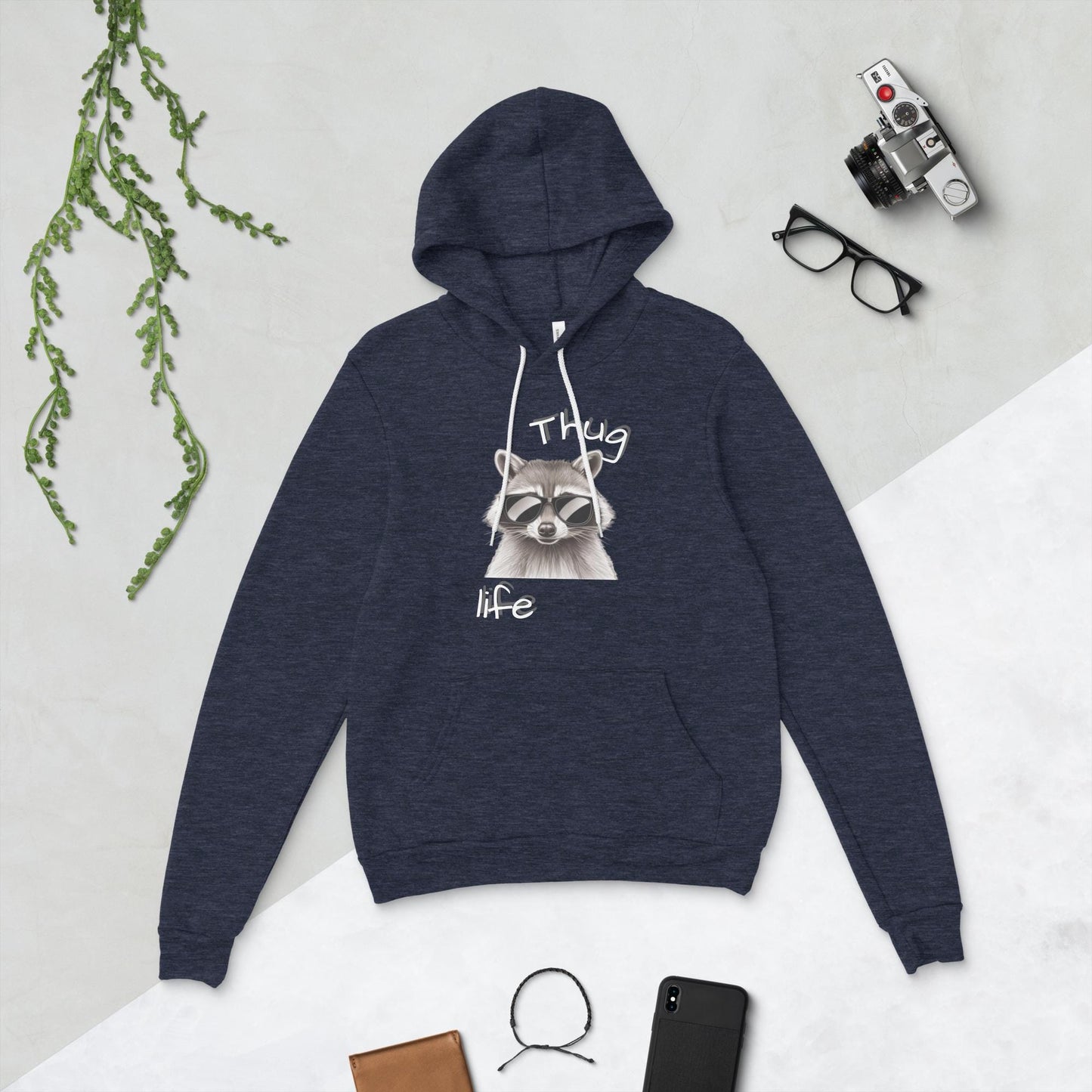 Unisex hoodie, raccoon "Thug Life"