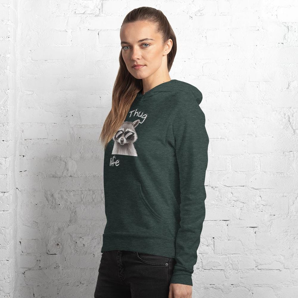Unisex hoodie, raccoon "Thug Life"