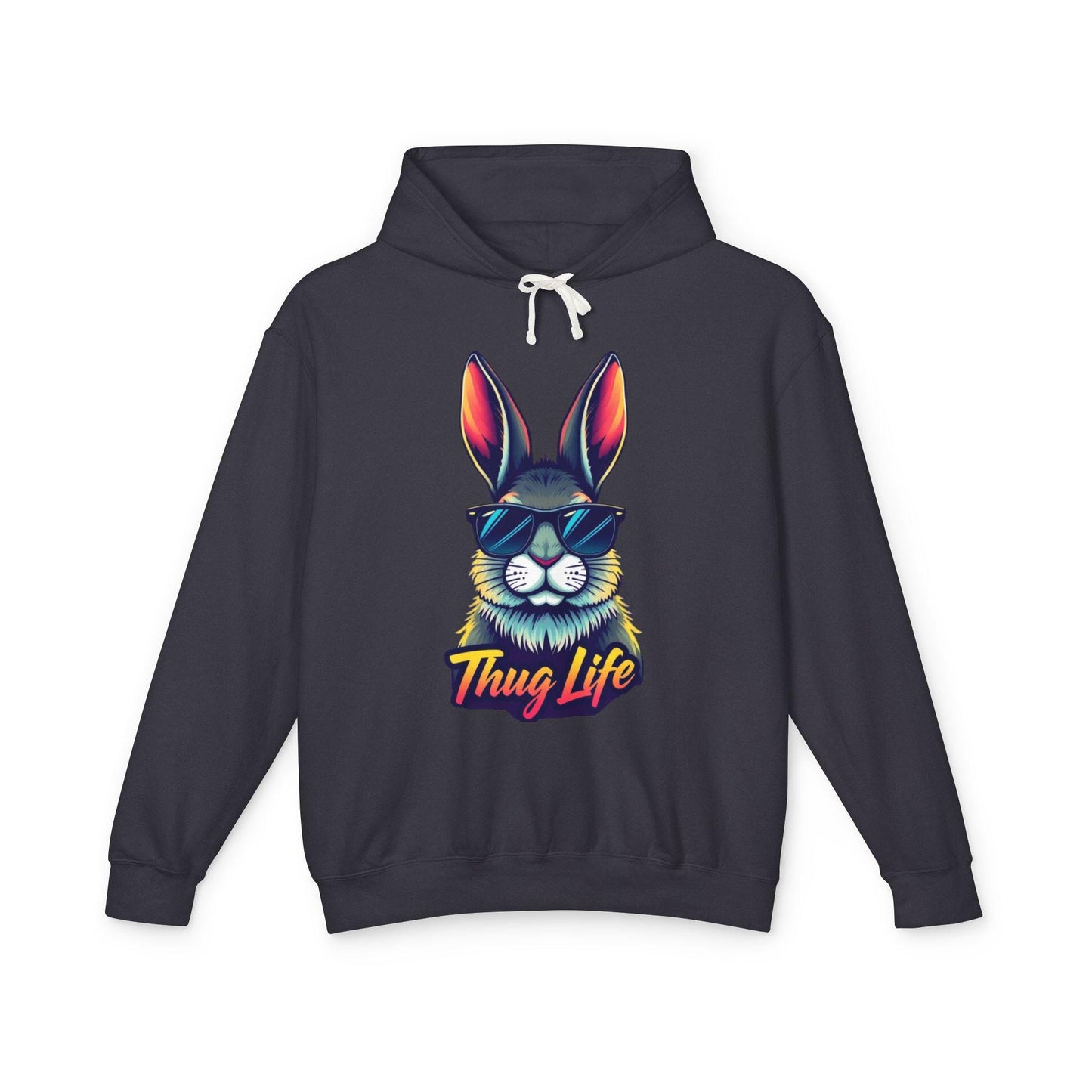 Thug Life Rabbit Hoodie Funny Gangster Pet Hoodie Hip Hop Animal Hoodie Streetwear Lover Gift Cool Rap Style Animal Graphic Hoodie Urban