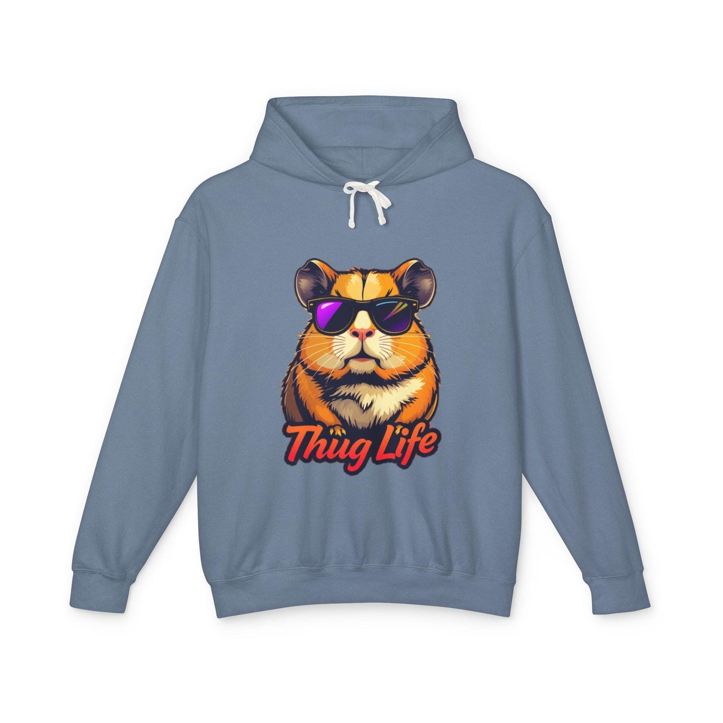 Thug Life Hamster Hoodie Funny Gangster Pet Hoodie Hip Hop Animal Hoodie Streetwear Lover Gift Cool Rap Style Animal Graphic Hoodie Urban