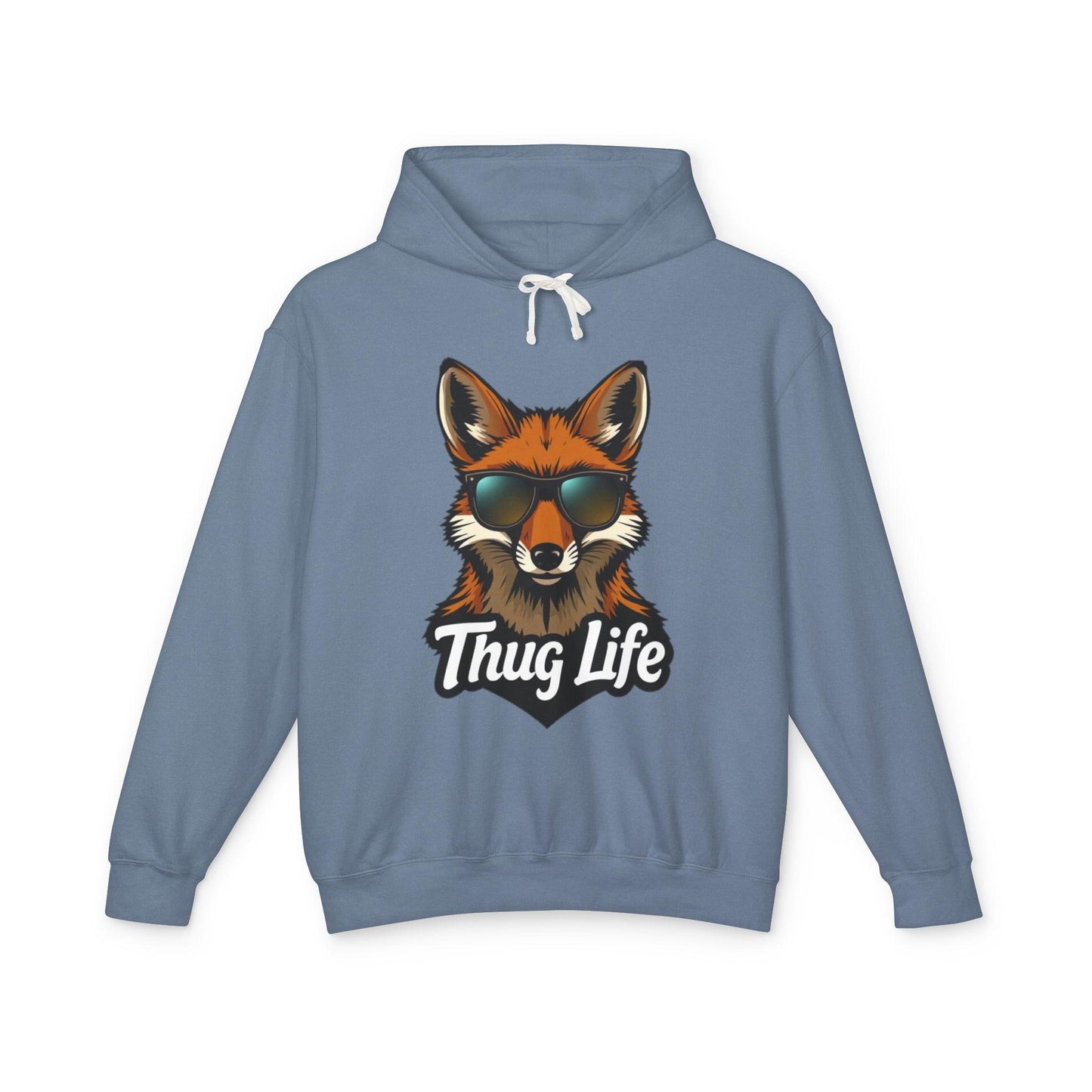 Thug Life Fox Hoodie Funny Gangster Pet Hoodie Hip Hop Animal Hoodie Streetwear Lover Gift Cool Rap Style Animal Graphic Hoodie Urban