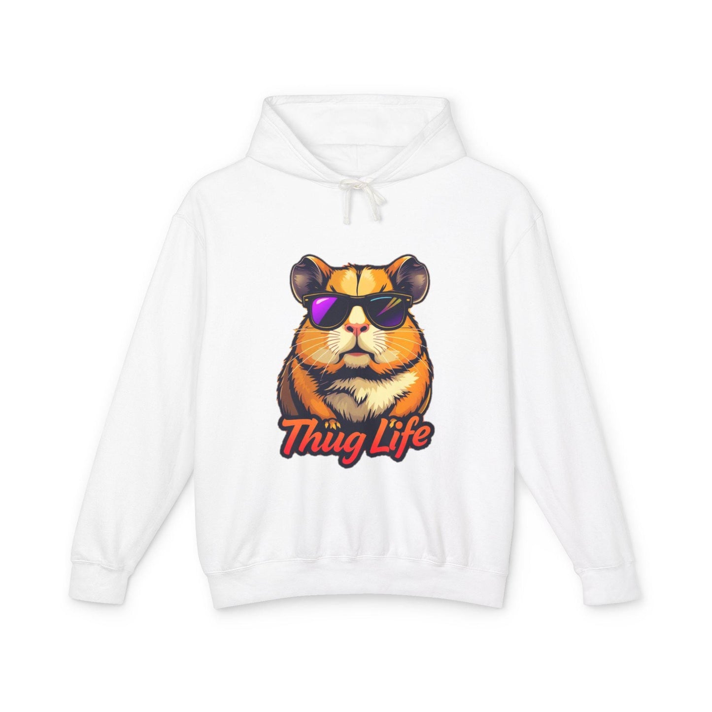 Thug Life Hamster Hoodie Funny Gangster Pet Hoodie Hip Hop Animal Hoodie Streetwear Lover Gift Cool Rap Style Animal Graphic Hoodie Urban