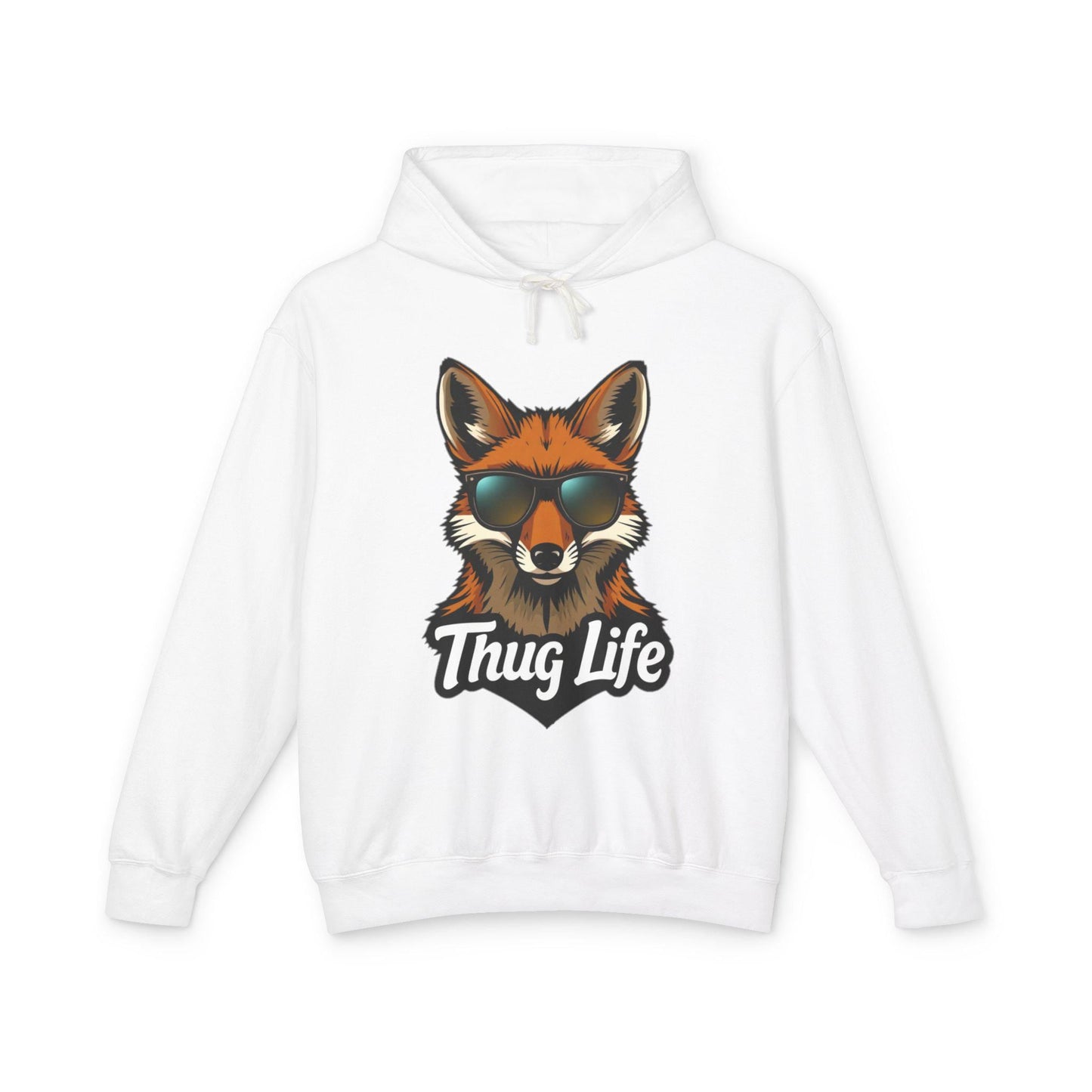 Thug Life Fox Hoodie Funny Gangster Pet Hoodie Hip Hop Animal Hoodie Streetwear Lover Gift Cool Rap Style Animal Graphic Hoodie Urban