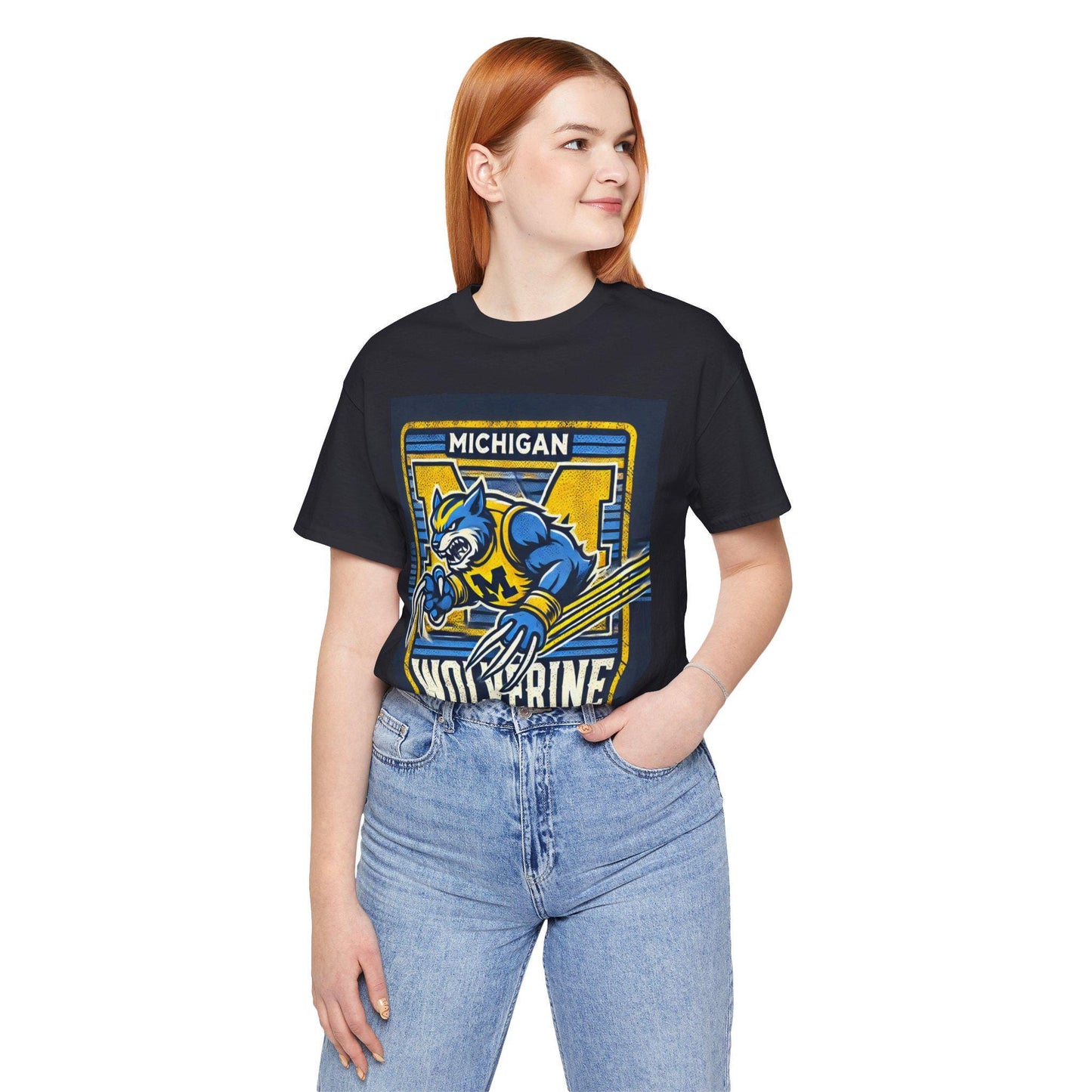 Michigan Wolverines Unisex Jersey Tee - Basketball Shirt, Stylish College Apparel, Team Spirit Wear, NCAA Shirt, Sports Gift, Final Four Tee