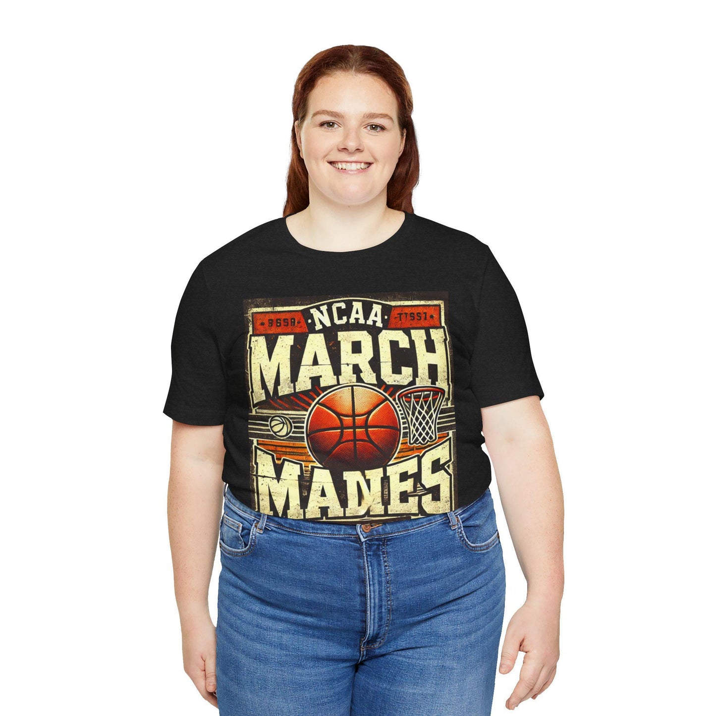 March Madness Basketball Tee, NCAA Basketball, Game Day Apparel, March Sports Event Merchandise, Vintage retro basketball T-shirt tee