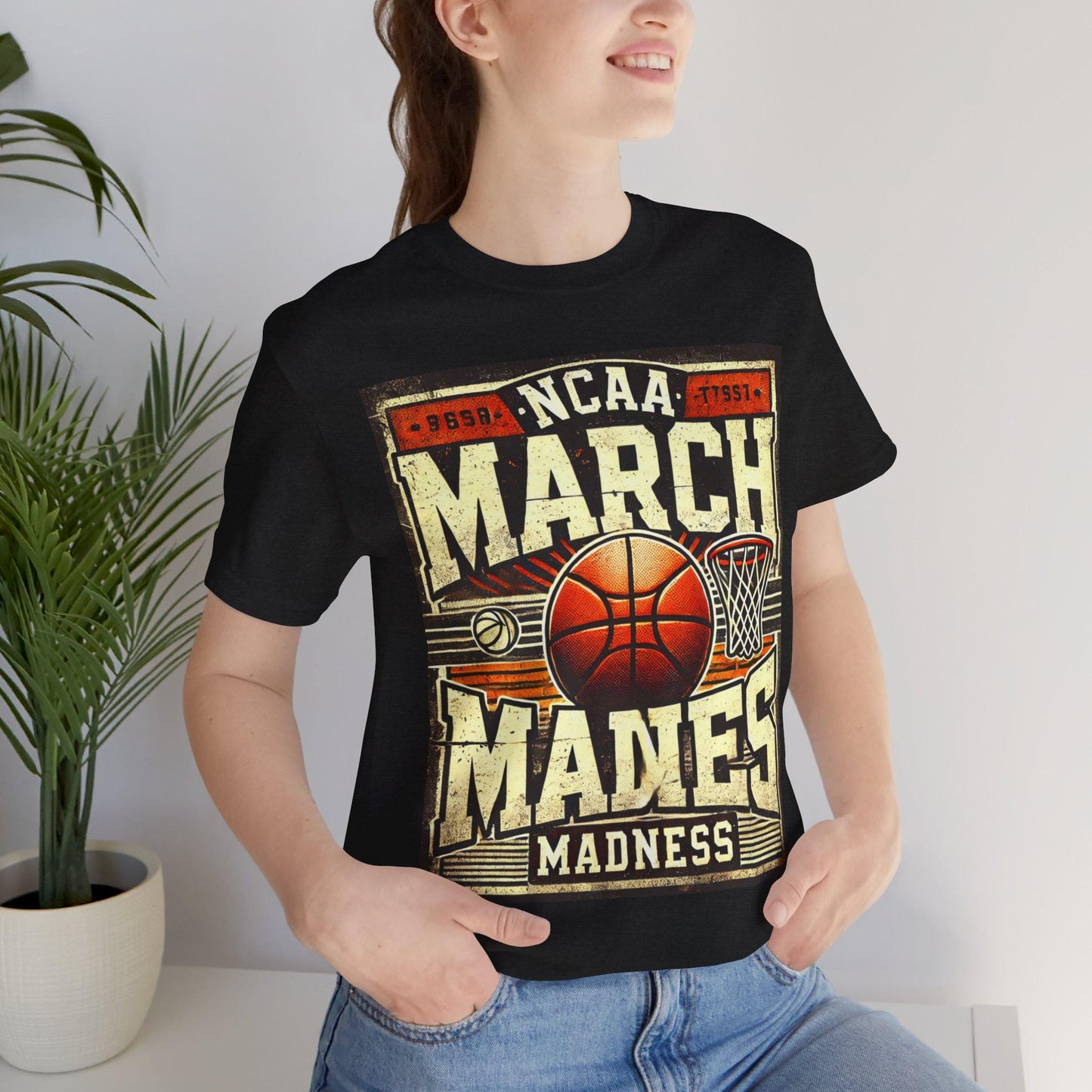 March Madness Basketball Tee, NCAA Basketball, Game Day Apparel, March Sports Event Merchandise, Vintage retro basketball T-shirt tee