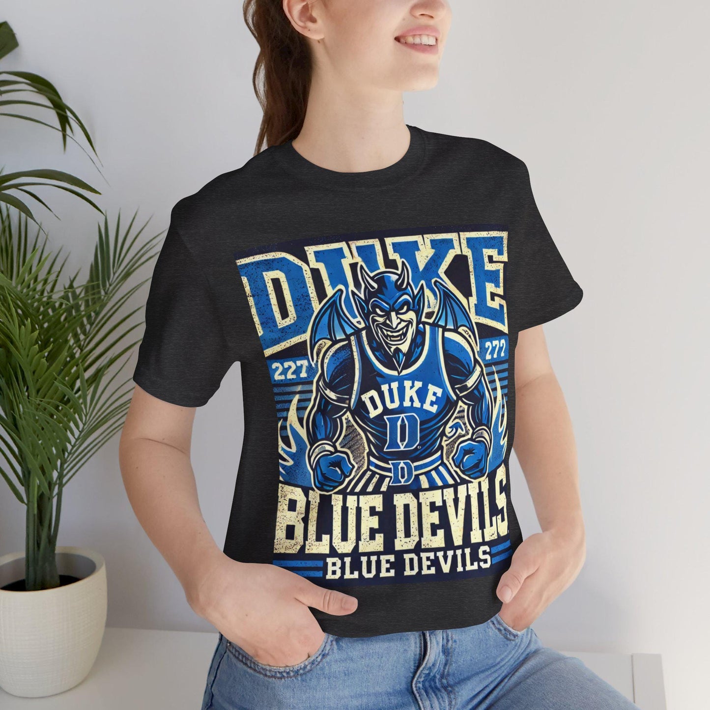 Duke Blue Devils Tee, Unisex Short Sleeve Shirt for Sports Fans, College Apparel, Game Day Gear, Duke University Merchandise, NCAA Shirt