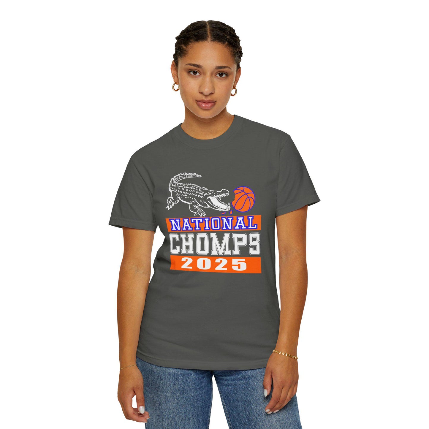 Florida Gators Basketball National Champs 2025 Basketball T-Shirt, Unisex Sports Tee, Garment-Dyed Shirt, Gators Fan Gear, NCAA Merchandise