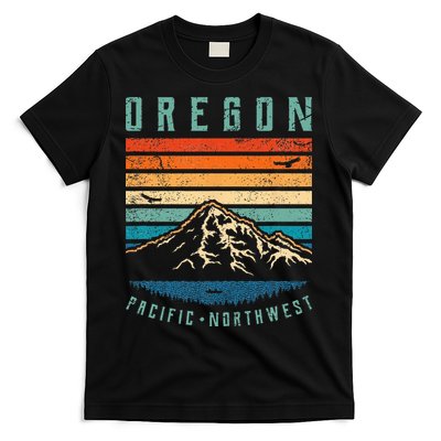 Oregon Retro Vintage Portland Home State Mountains T-Shirt Style001