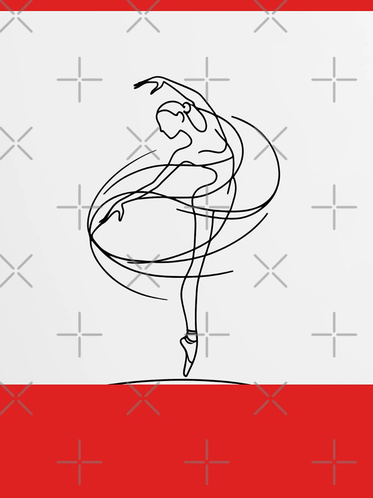 "Grace in Motion – Minimalist Ballerina Line Art" Classic T-Shirt