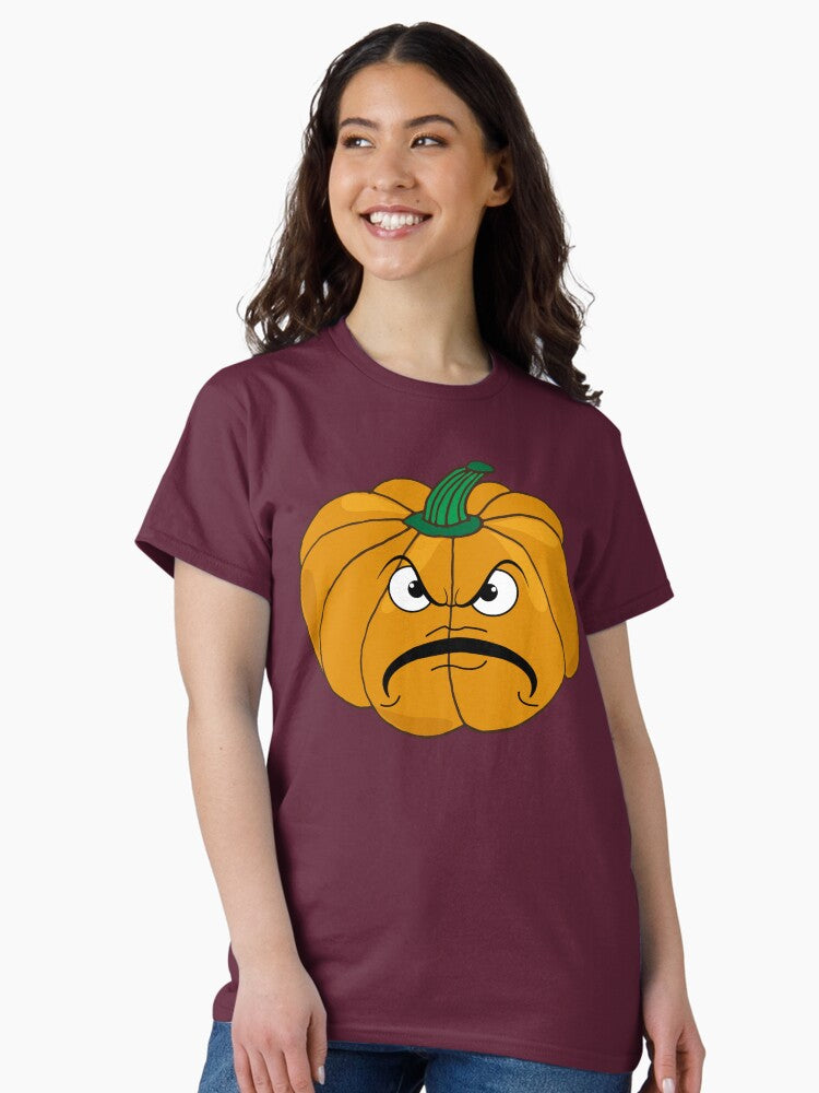 Funny Angry Halloween Pumpkin Classic T-Shirt