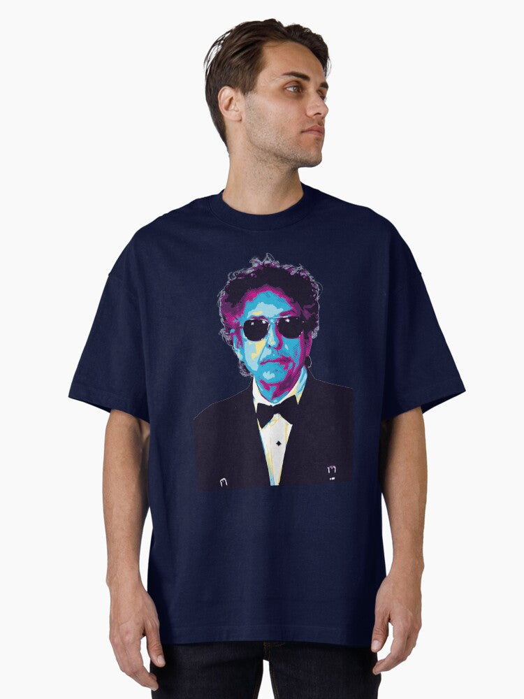 retro-Bob Dylan Oversized T-Shirt
