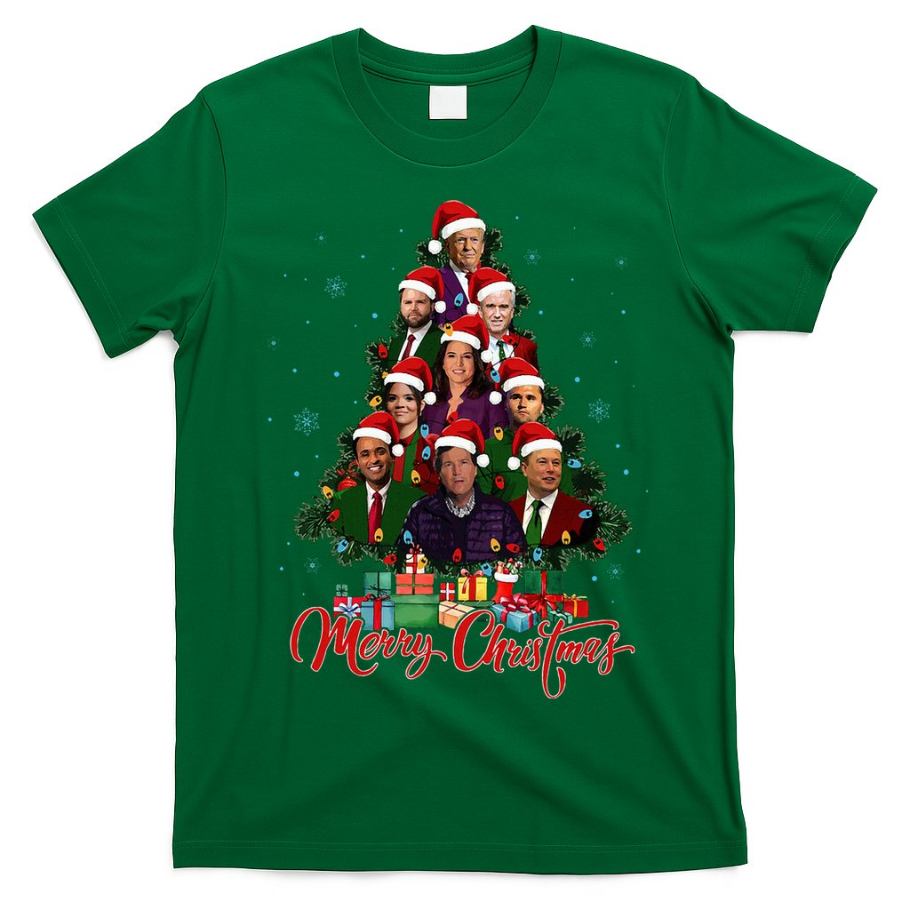 Trump Christmas Tree Dream Team Daddys Home 45 47 T-Shirt