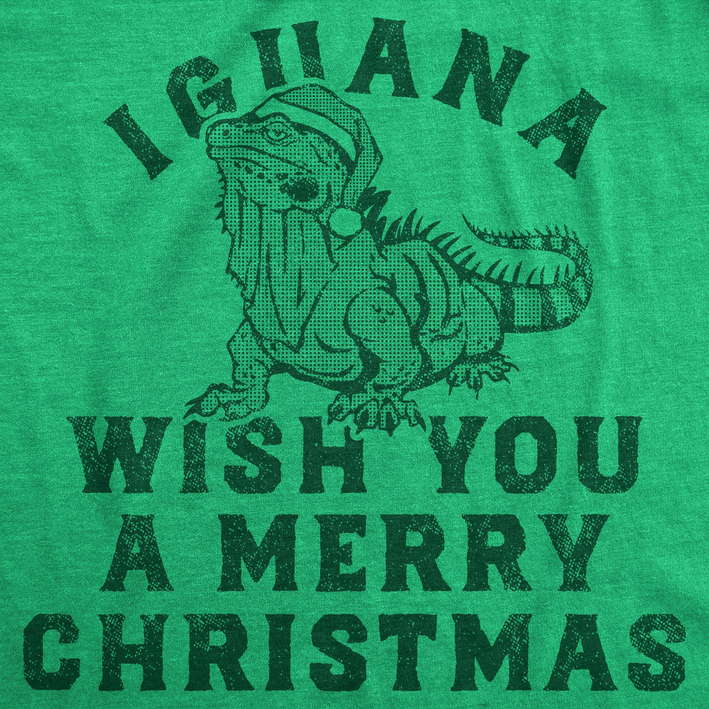 Iguana Wish You A Merry Christmas Men's T Shirt