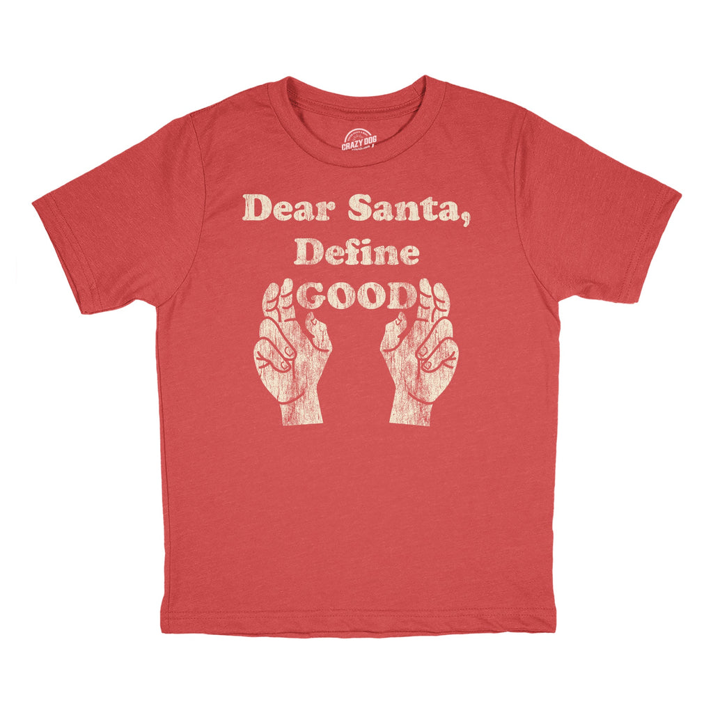 Dear Santa Define Good Youth T Shirt