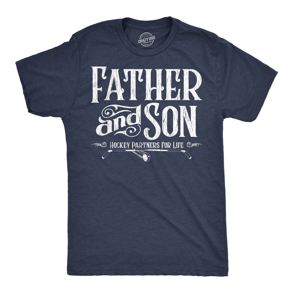 Father And Son Hockey Partners For Life Men's T Shirt