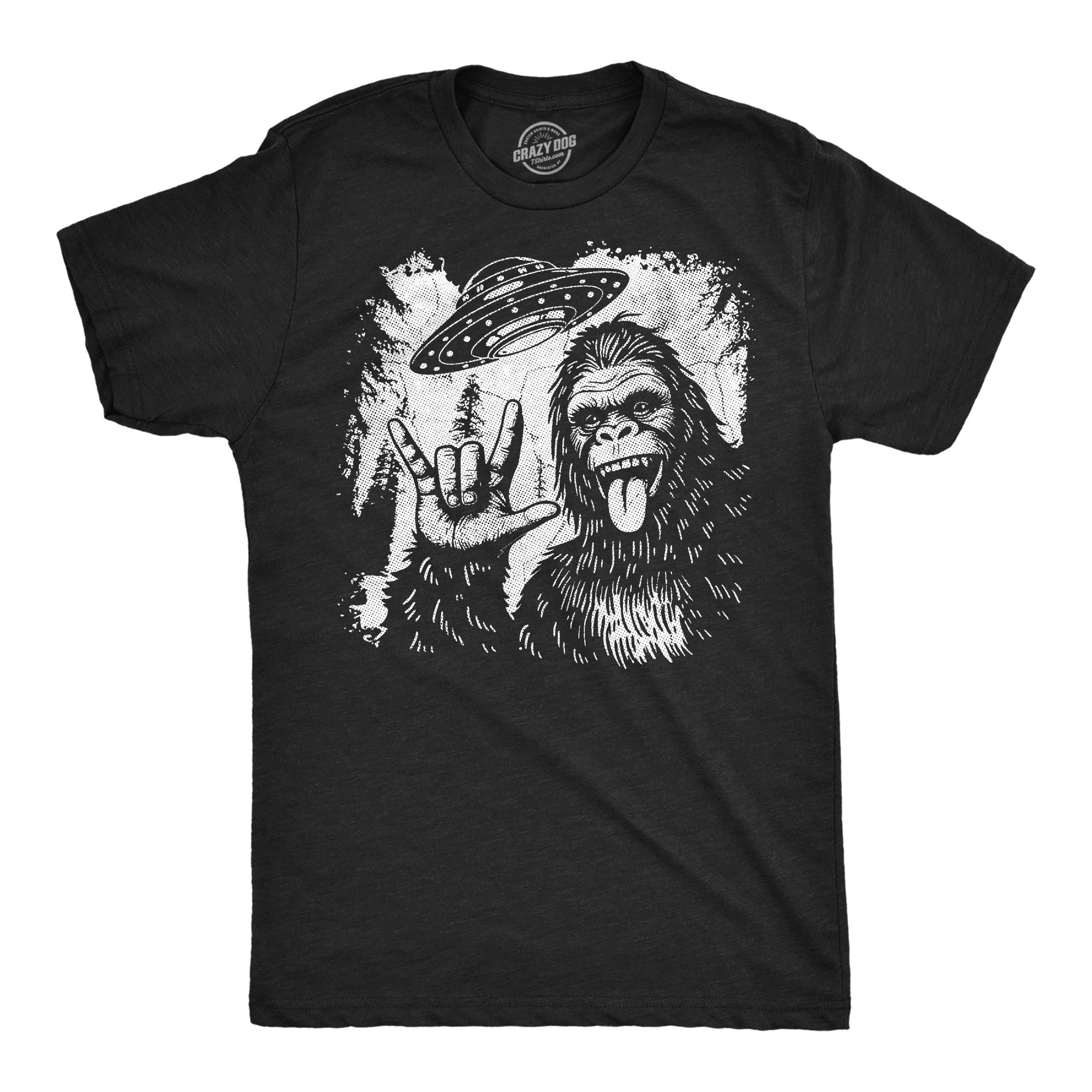 Bigfoot UFO Men's T Shirt