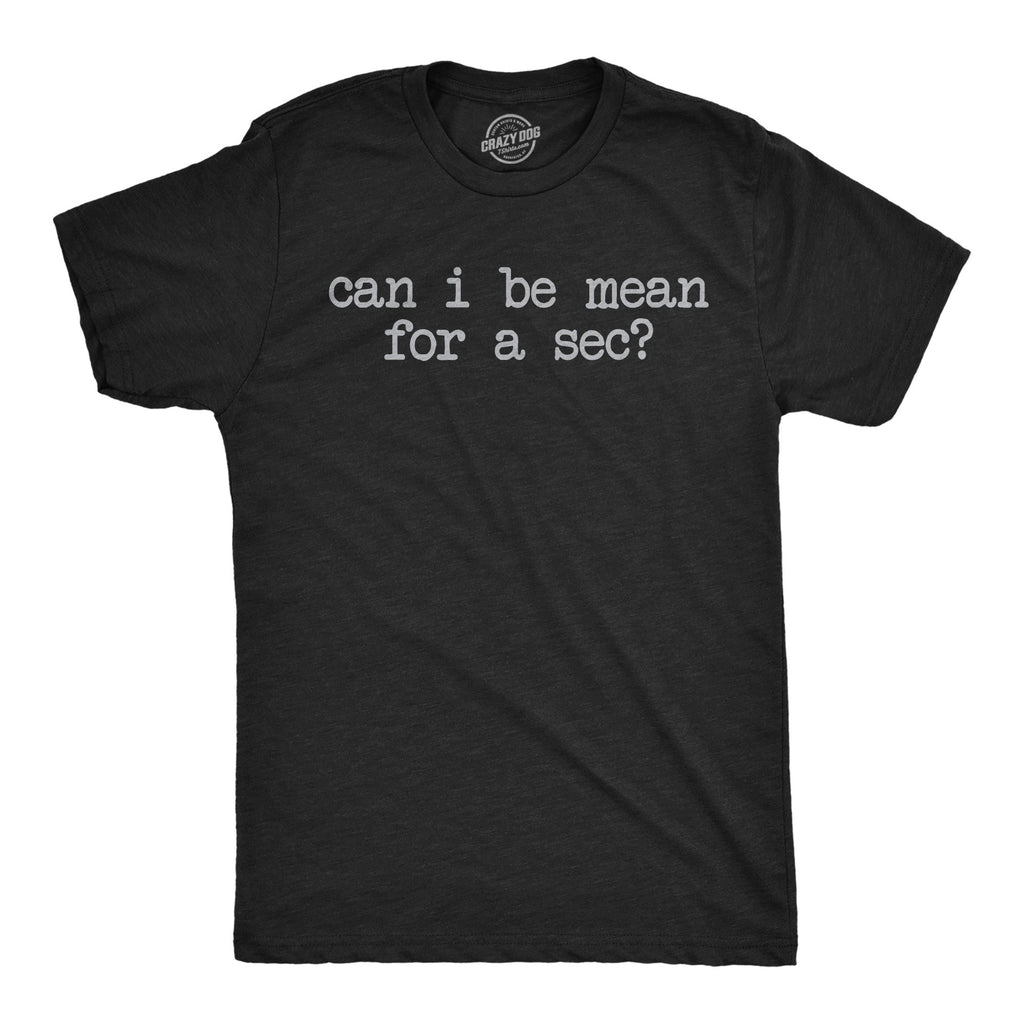 Can I Be Mean For A Sec Men's T Shirt