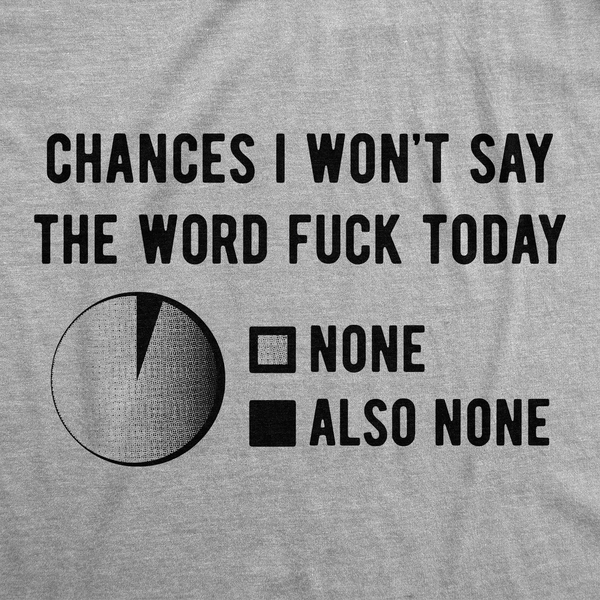 Chances I Wont Say The Word Fuck Men's T Shirt