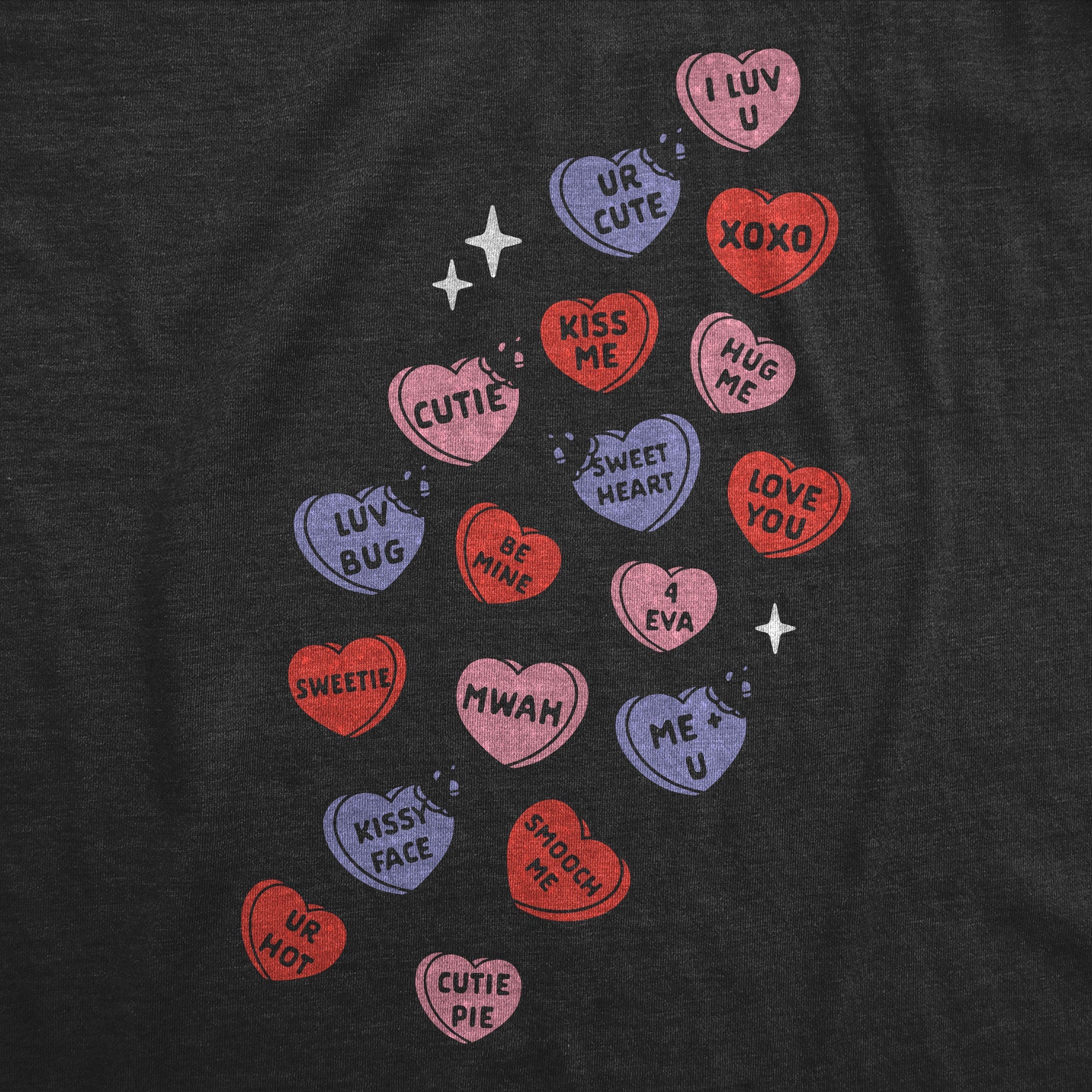 Falling Glitter Candy Hearts Women's T Shirt