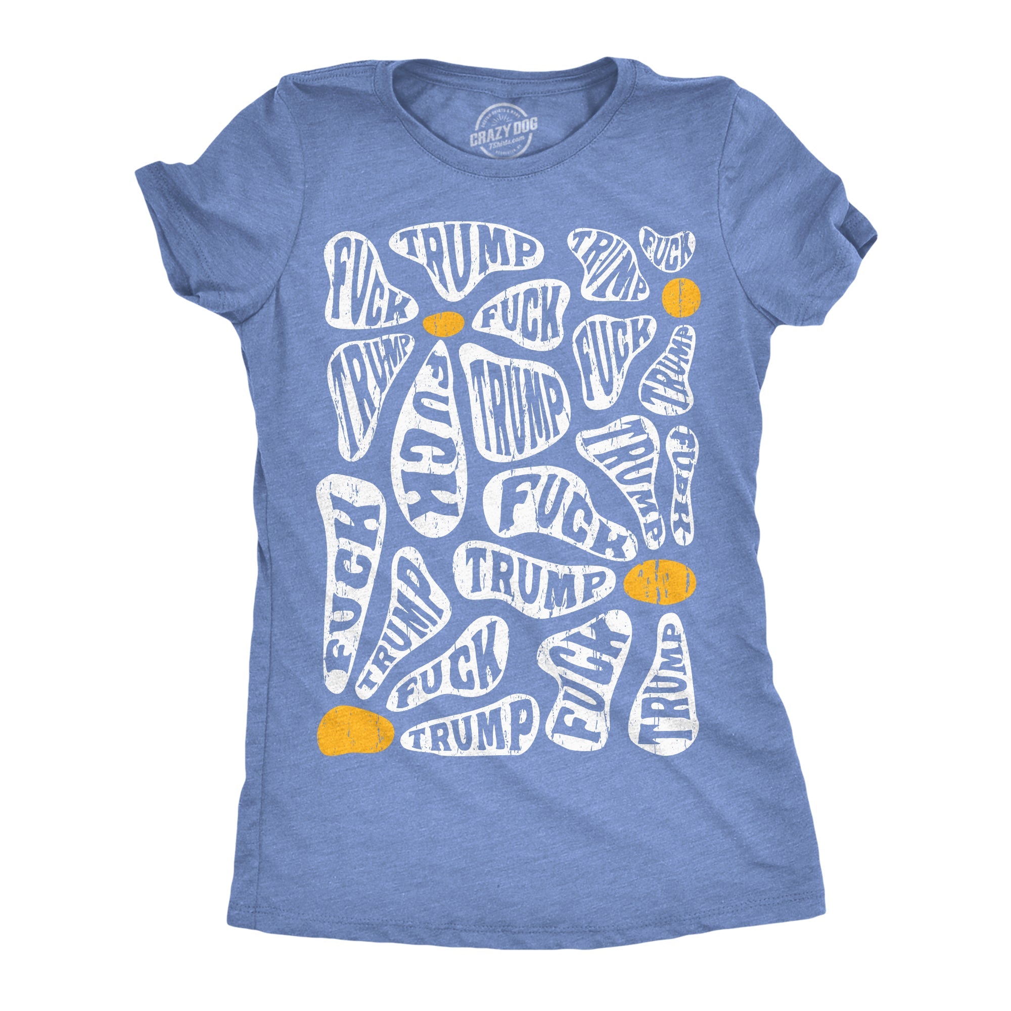Fuck Trump Retro Flowers Women's T Shirt